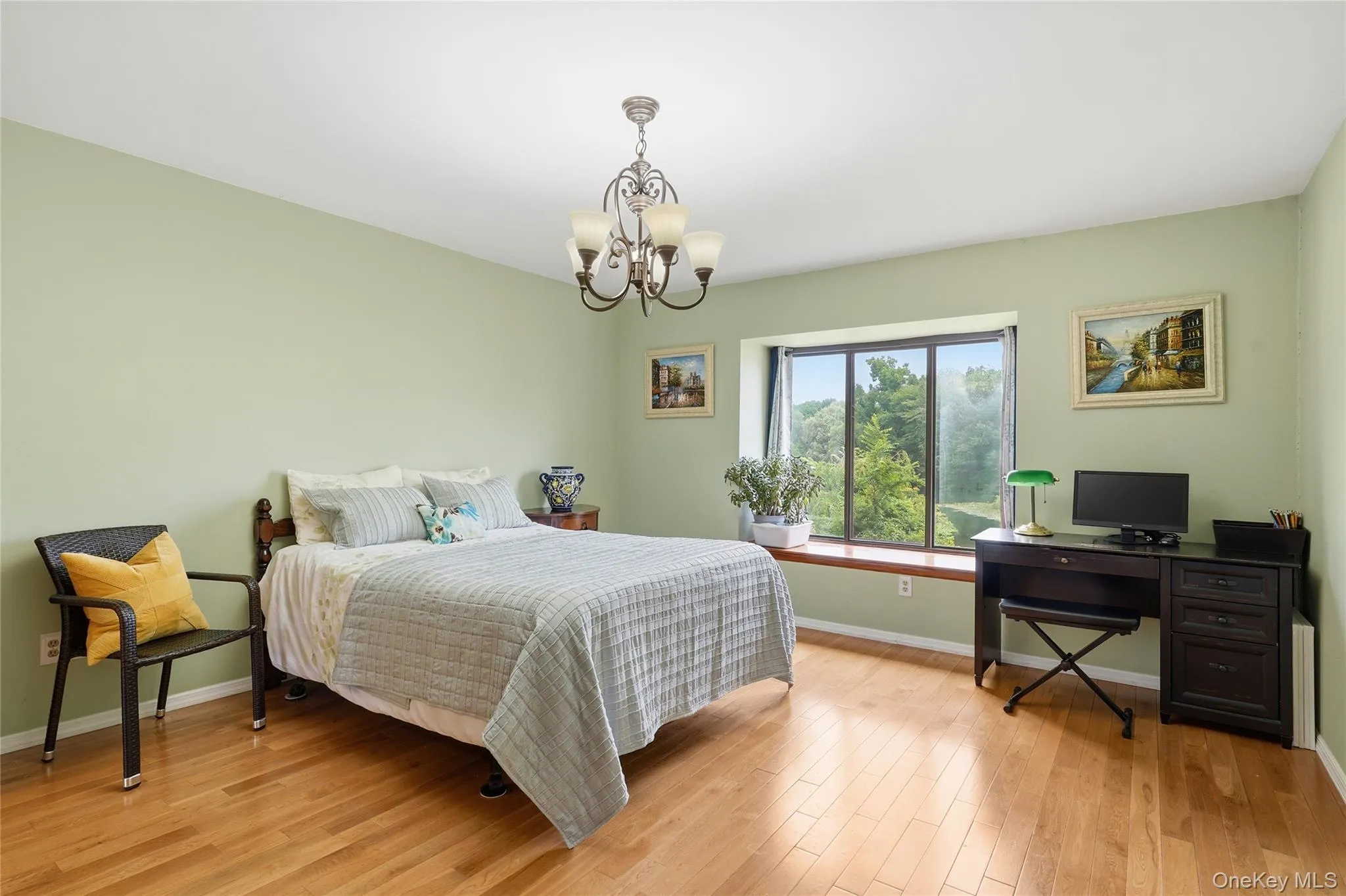 Primary bedroom with waterview. Primary bedroom with waterview.