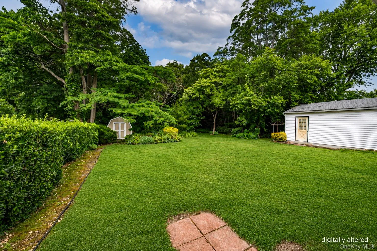 Private Backyard with Mature Trees. Private Backyard with Mature Trees.
