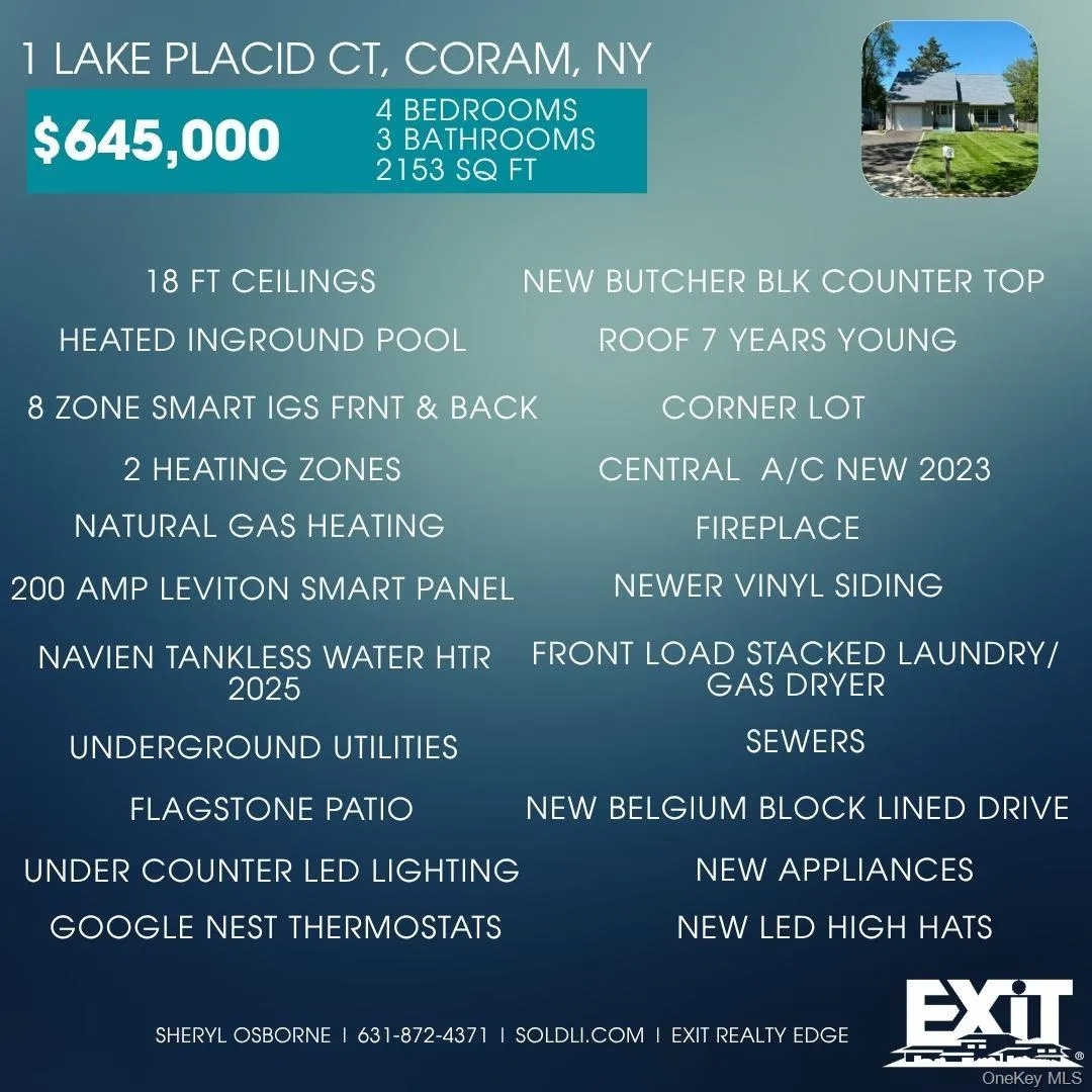 1 Lake Placid Court, Brookhaven, NY, 4 Bedrooms Bedrooms, 9 Rooms Rooms,2 BathroomsBathrooms,Residential,For Rent,Lake Placid,0,1013625 1 Lake Placid Court, Brookhaven, NY, 4 Bedrooms Bedrooms, 9 Rooms Rooms,2 BathroomsBathrooms,Residential,For Rent,Lake Placid,0,1013625