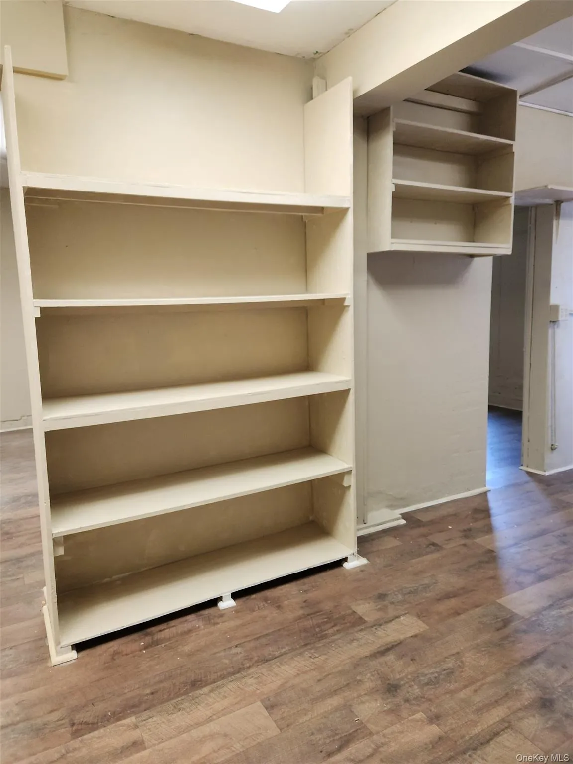 Spacious closet with dark wood-type flooring Spacious closet with dark wood-type flooring