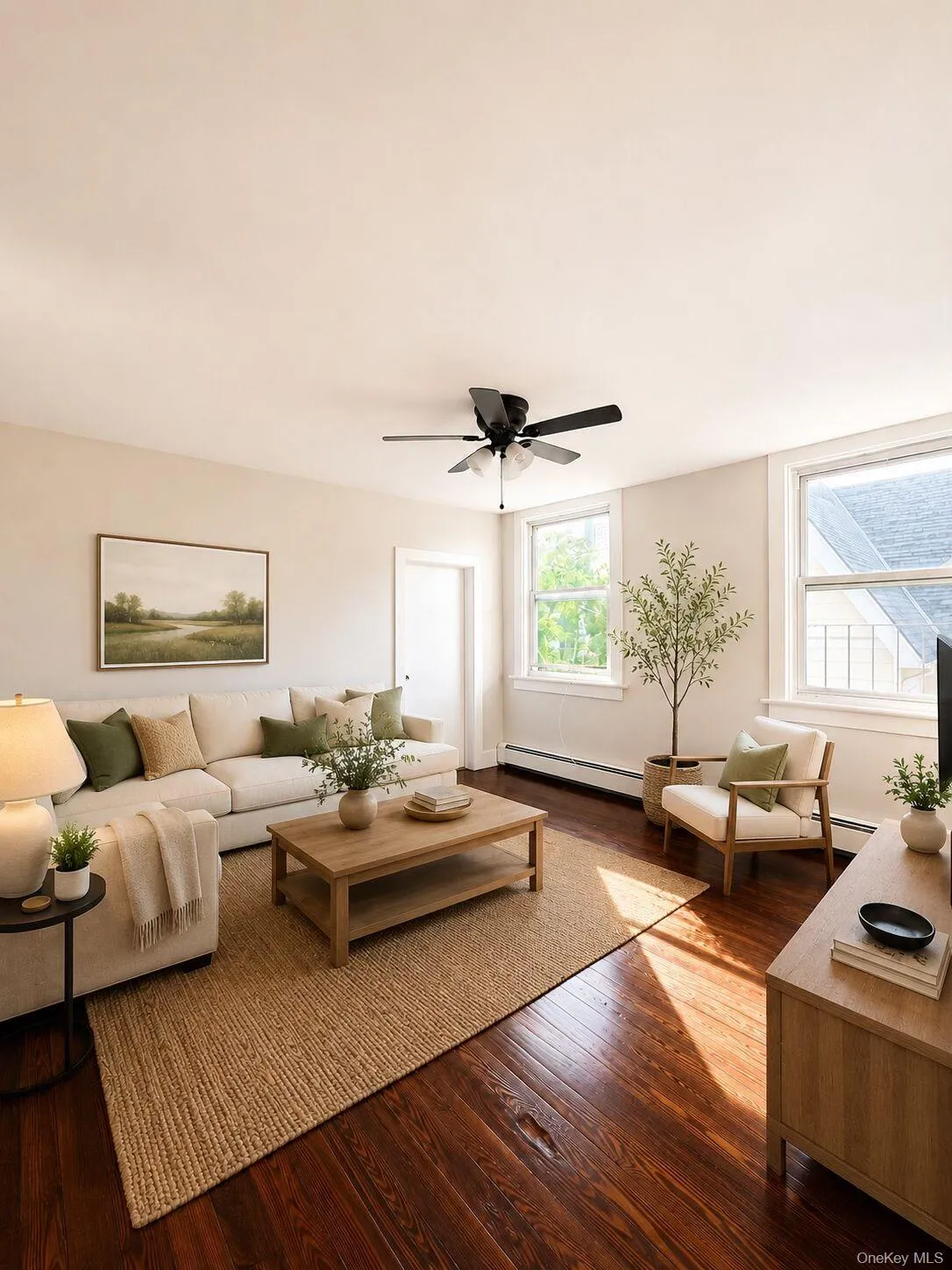 Virtually staged living room Virtually staged living room