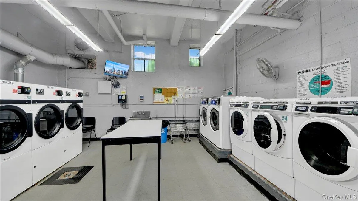 Common laundry room in basement Common laundry room in basement