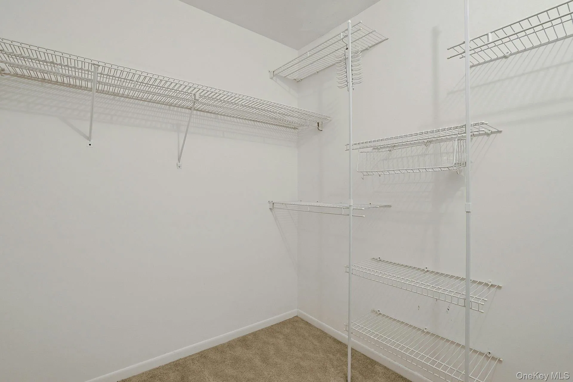 The very large walk-in closet has more then enough room for everyone's clothing - particularly since it has an efficient storage system installed. The very large walk-in closet has more then enough room for everyone's clothing - particularly since it has an efficient storage system installed.