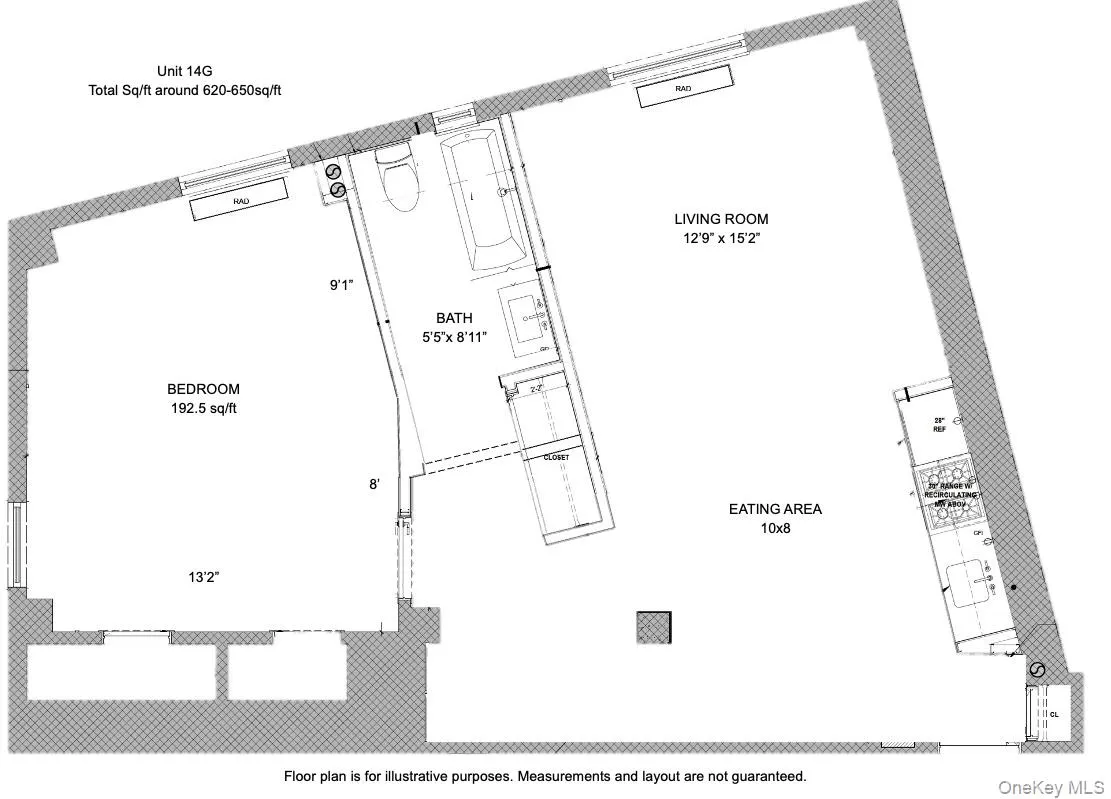 Floor plan for Unit 14G Floor plan for Unit 14G