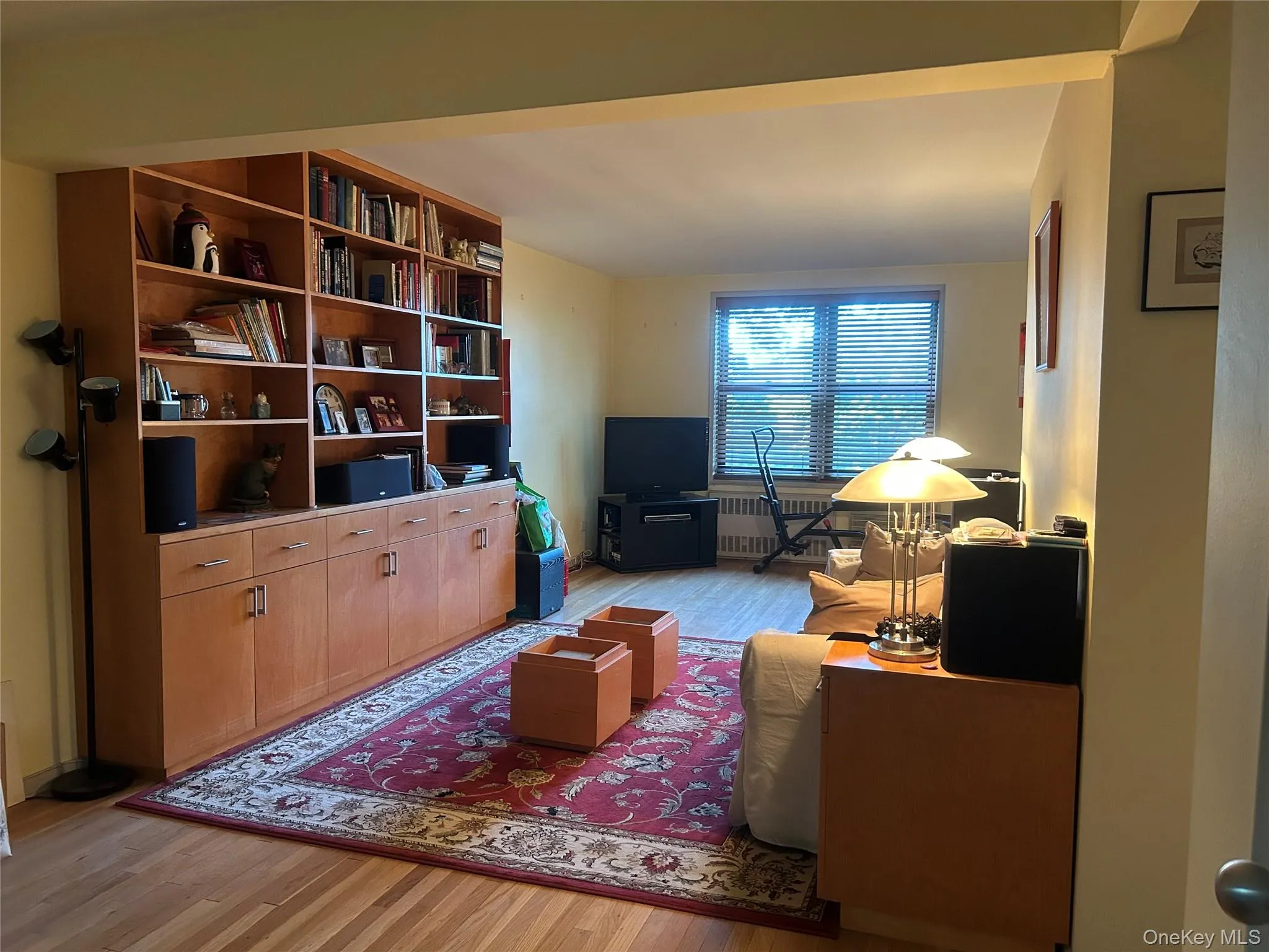 Large living area with windows facing north Large living area with windows facing north
