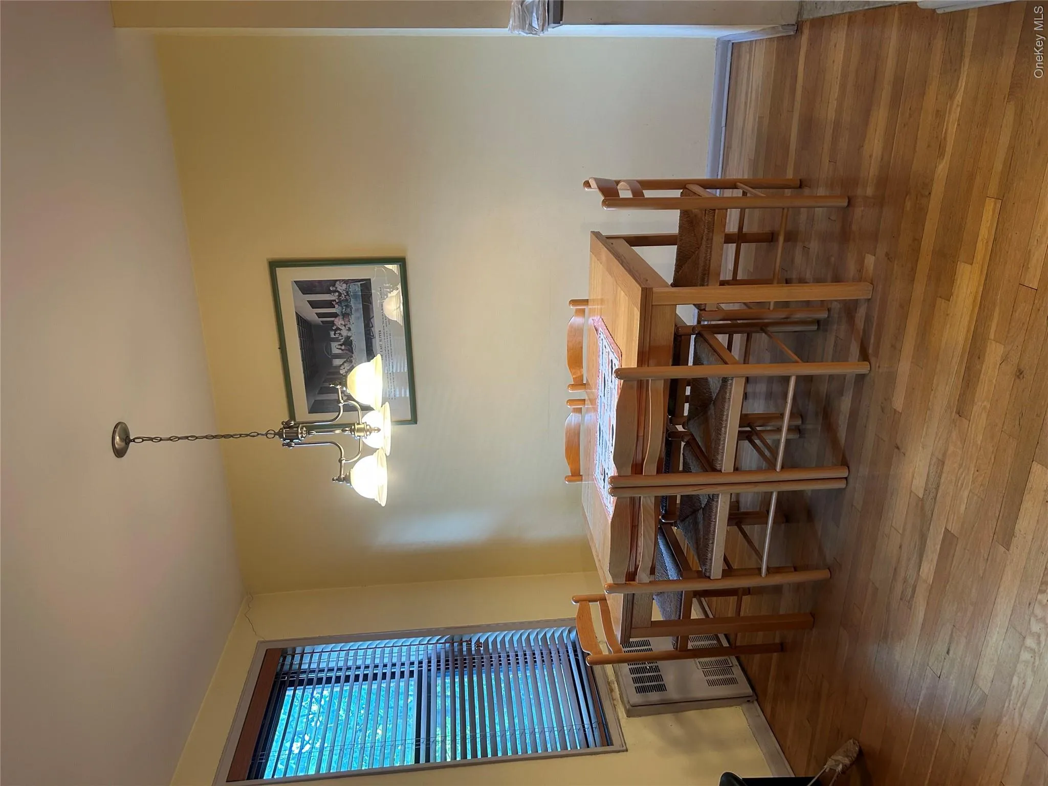 Dining area with windows facing north Dining area with windows facing north