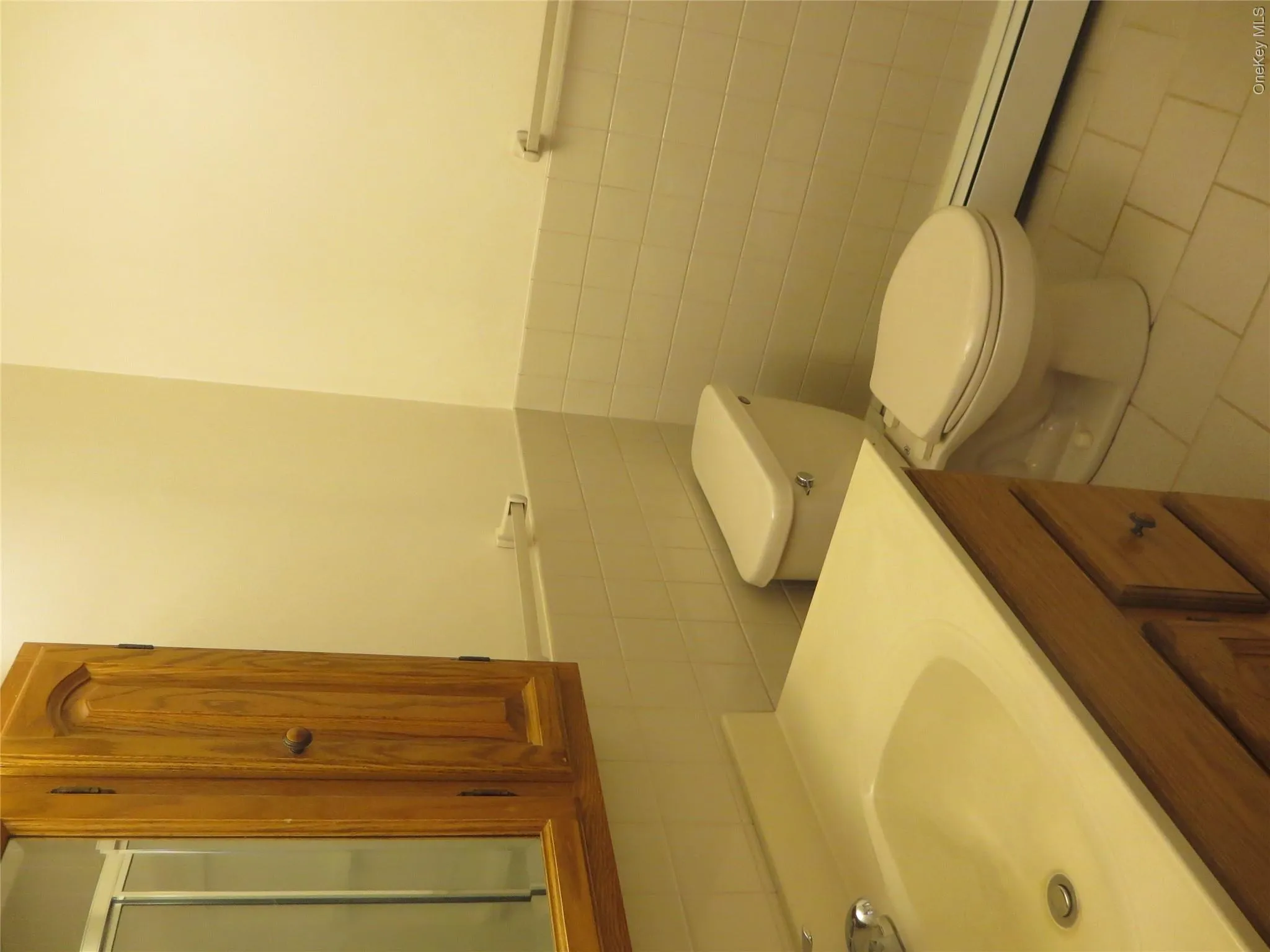 Tiled walls. Tiled walls.