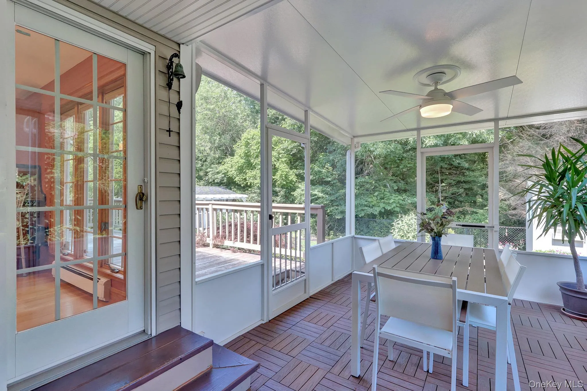 screened in covered porch with sliders from living room screened in covered porch with sliders from living room