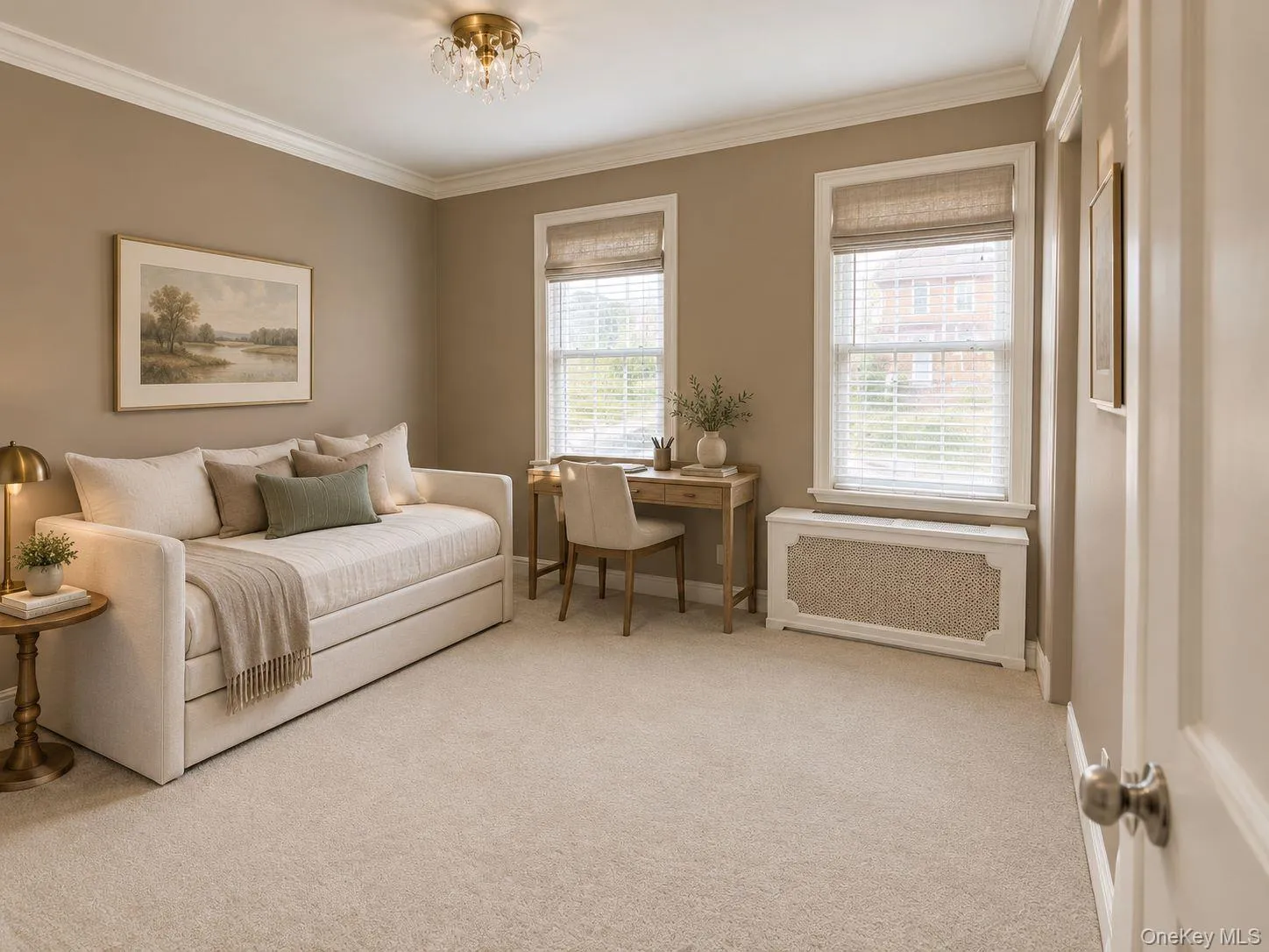 This room has been virtually staged for a guest bedroom or office. This room has been virtually staged for a guest bedroom or office.