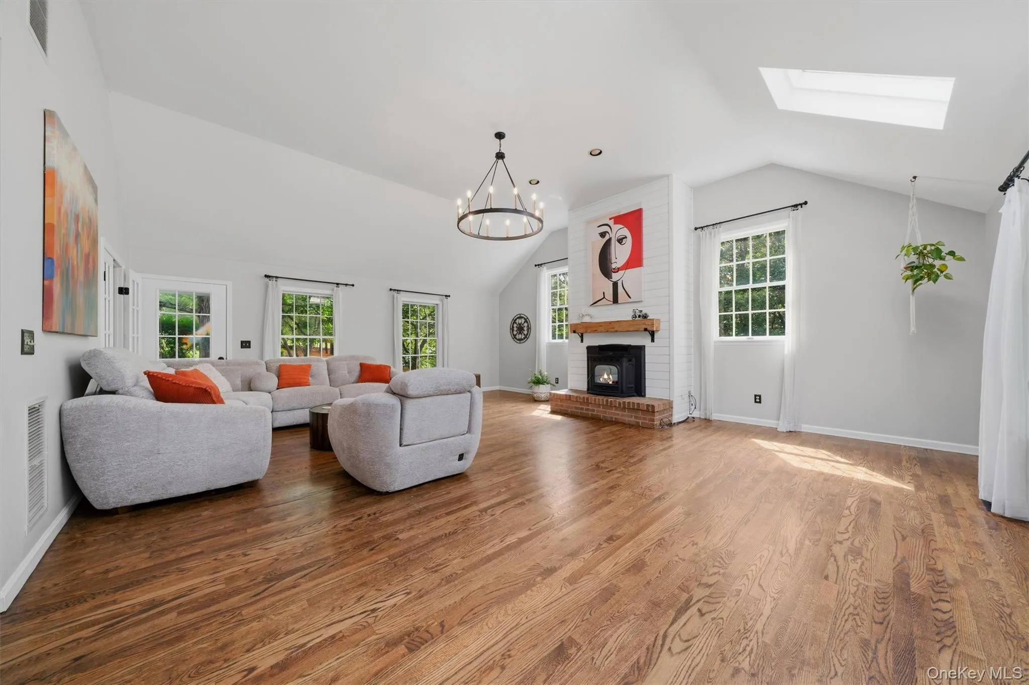 Large size living room with hardwood flooring Large size living room with hardwood flooring