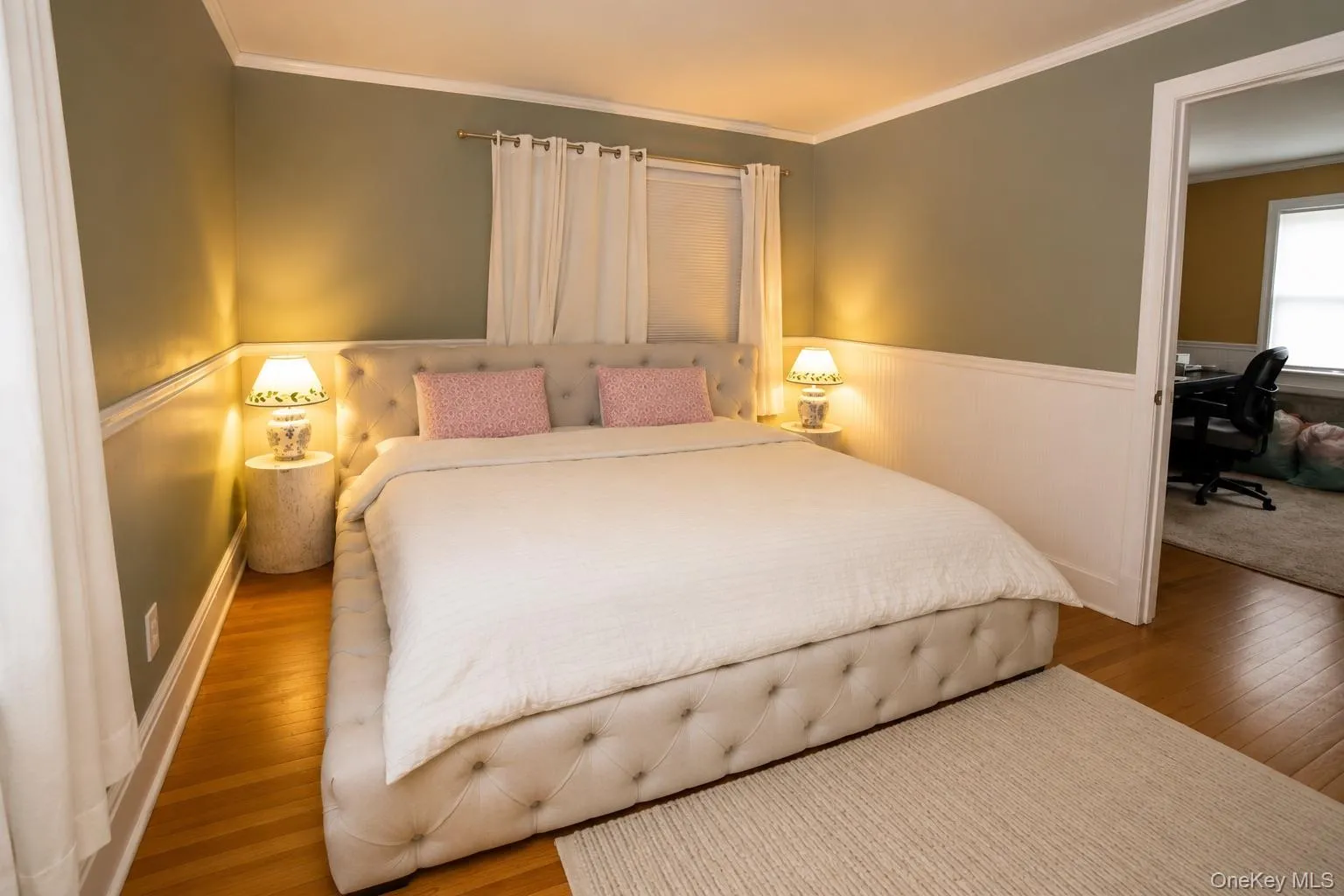 Primary bedroom with California Super King (larger than king) Temperpedic mattress Primary bedroom with California Super King (larger than king) Temperpedic mattress