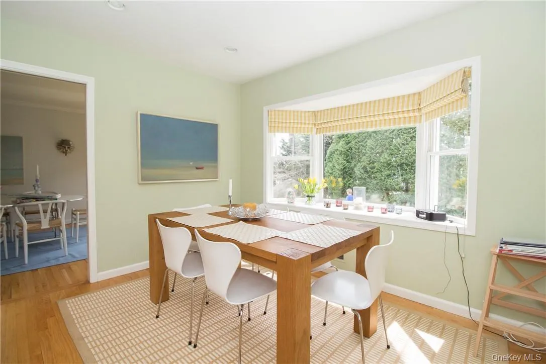Eat in area of kitchen with bay window Eat in area of kitchen with bay window