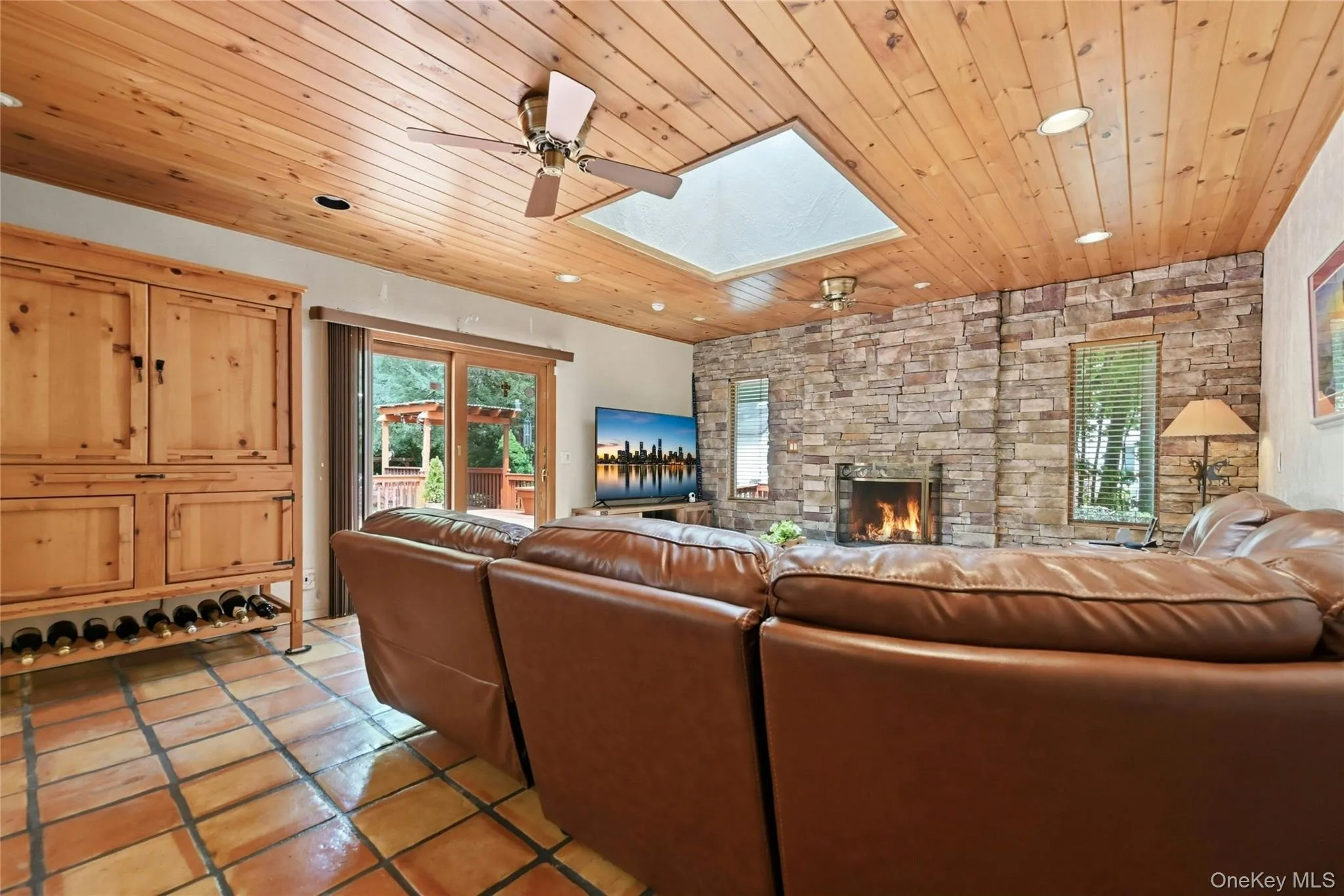 Den with Gas Fireplace and Slider to Yard Den with Gas Fireplace and Slider to Yard