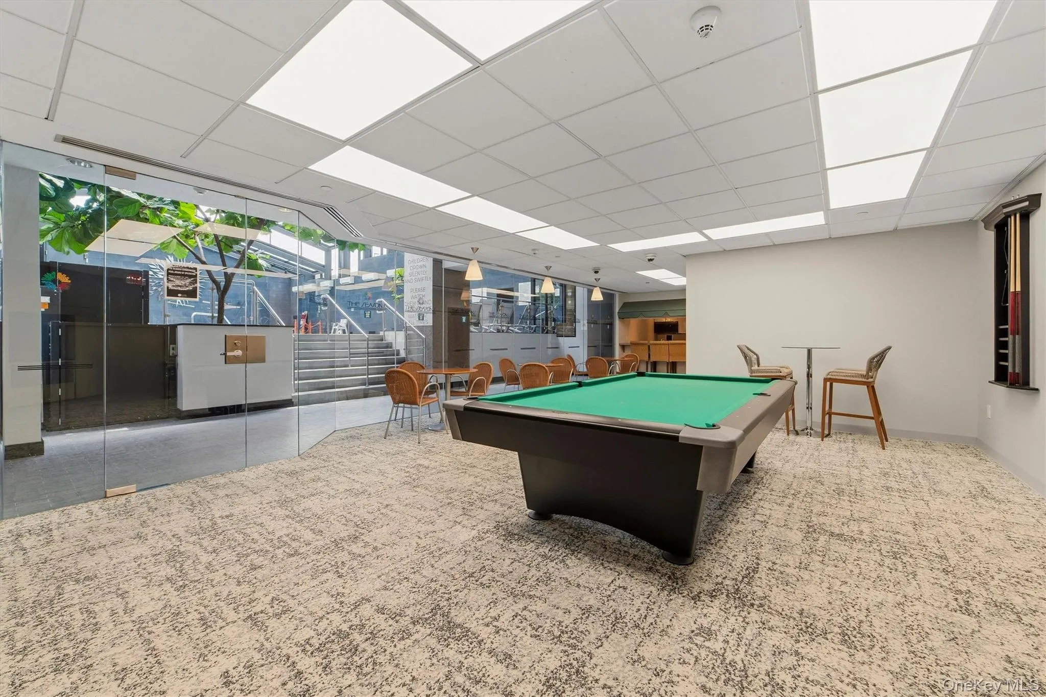 Billiards and a kitchen area. Entrance to the pool/jacuzzi and sauna Billiards and a kitchen area. Entrance to the pool/jacuzzi and sauna