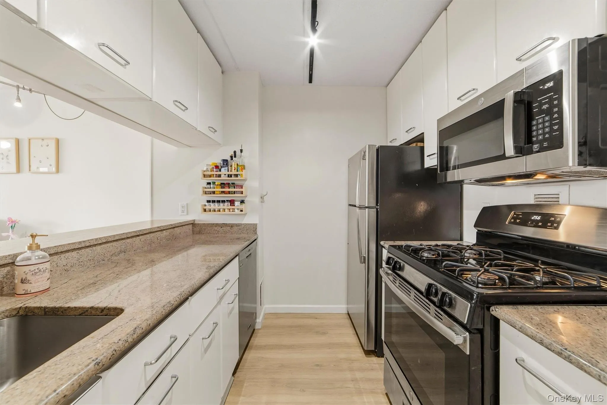 Galley Kitchen with stainless steel appliances Galley Kitchen with stainless steel appliances
