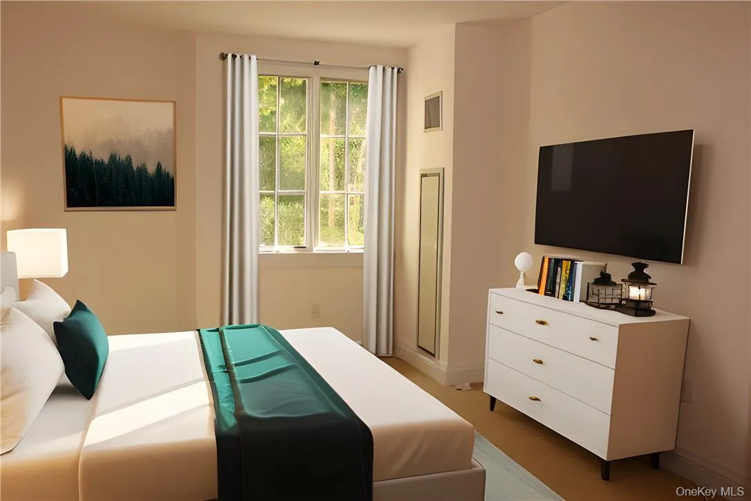 The 2nd bedroom offers plenty of space and light. Virtually staged. The 2nd bedroom offers plenty of space and light. Virtually staged.