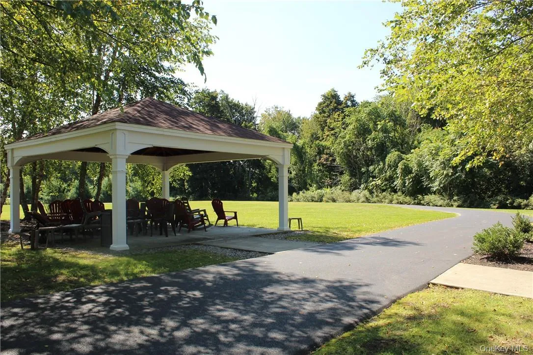 Gazebo for outside gatherings and walking path Gazebo for outside gatherings and walking path