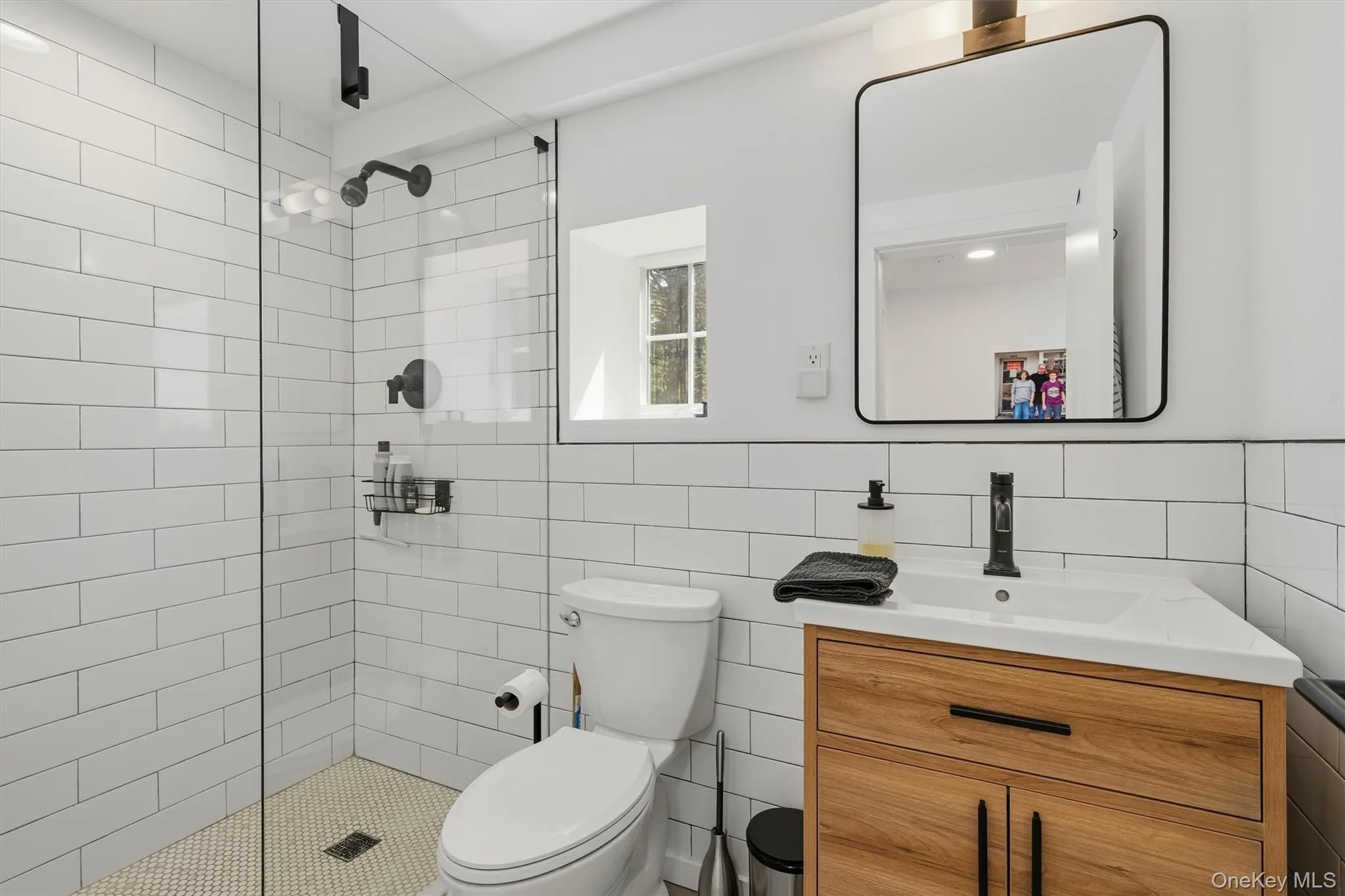 Lower level bathrom with walk-in shower Lower level bathrom with walk-in shower