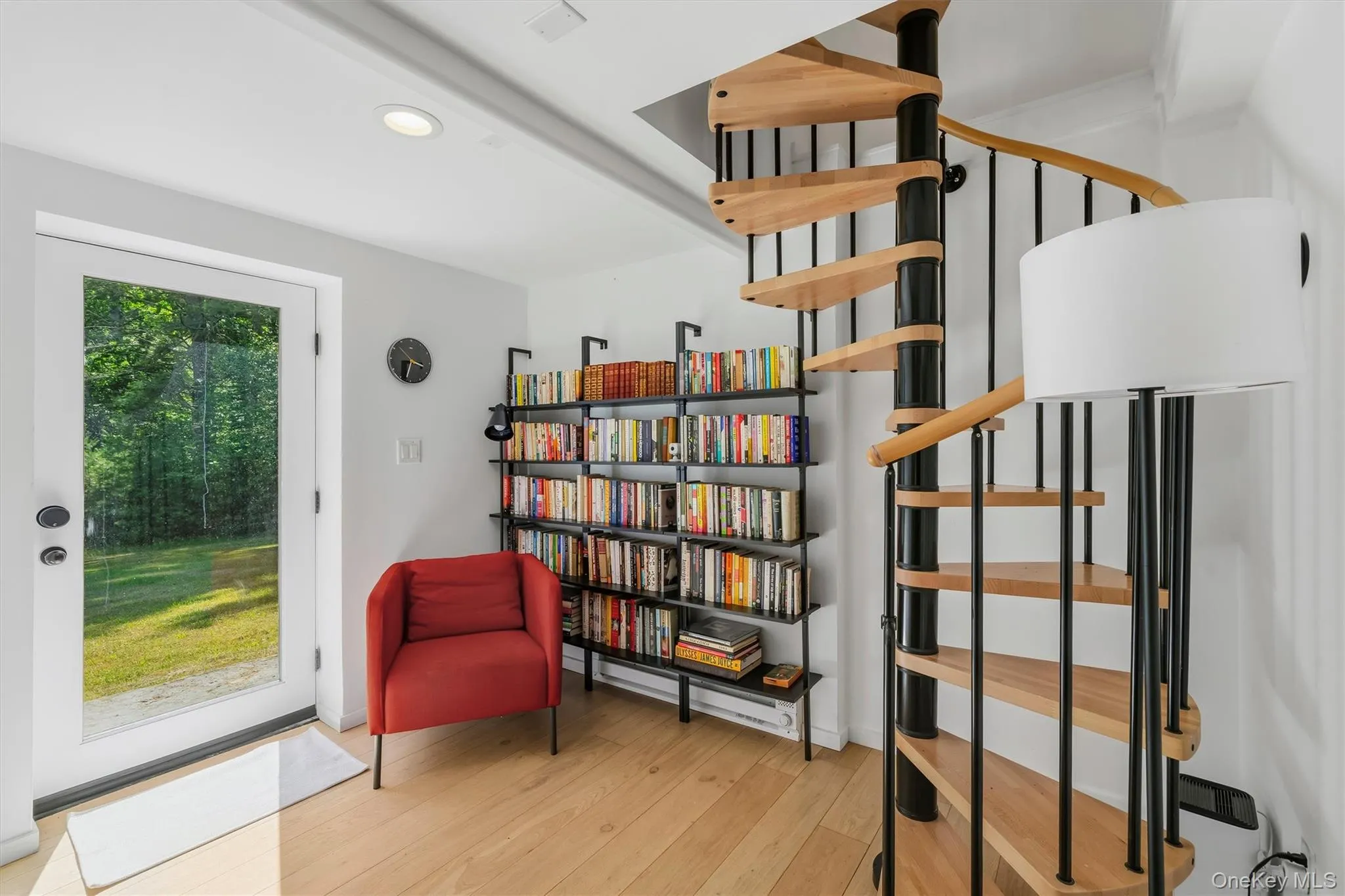 reading nook, entry door reading nook, entry door