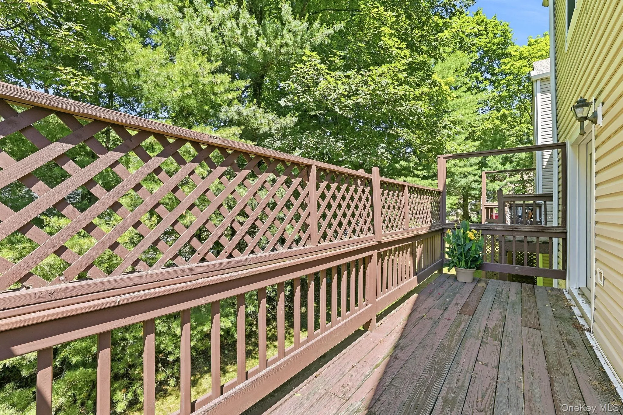 The deck is surrounded by trees and plantings so lots of greenery out here! The deck is surrounded by trees and plantings so lots of greenery out here!