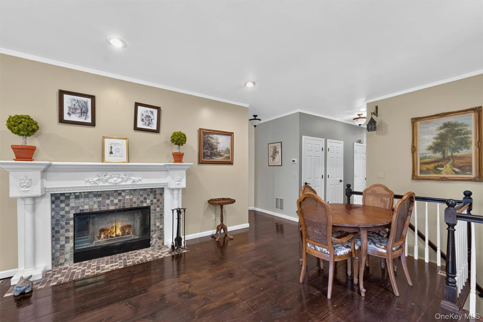 View of dining area with hardwood floors. View of dining area with hardwood floors.