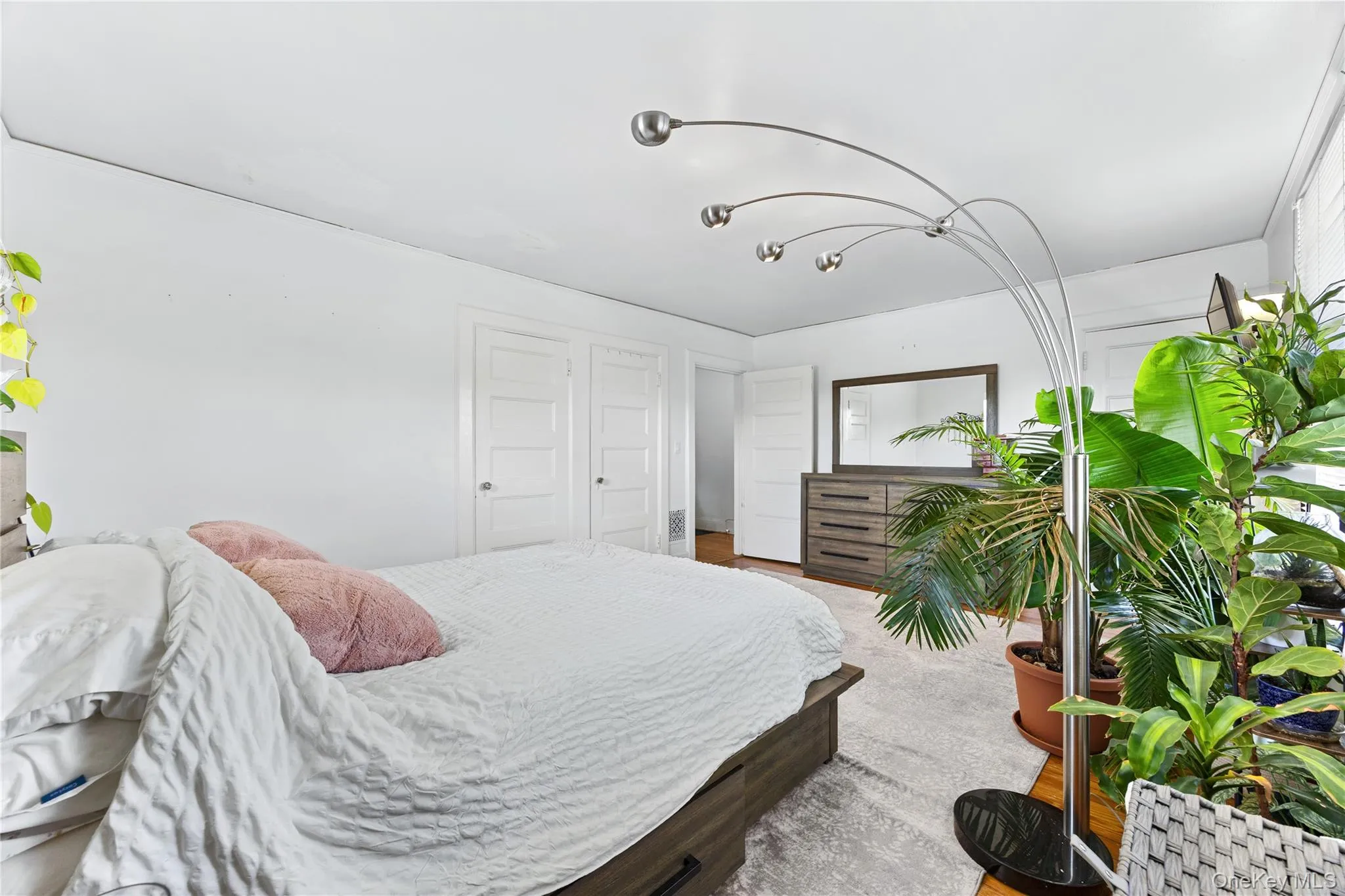 Bedroom with double closets. Bedroom with double closets.