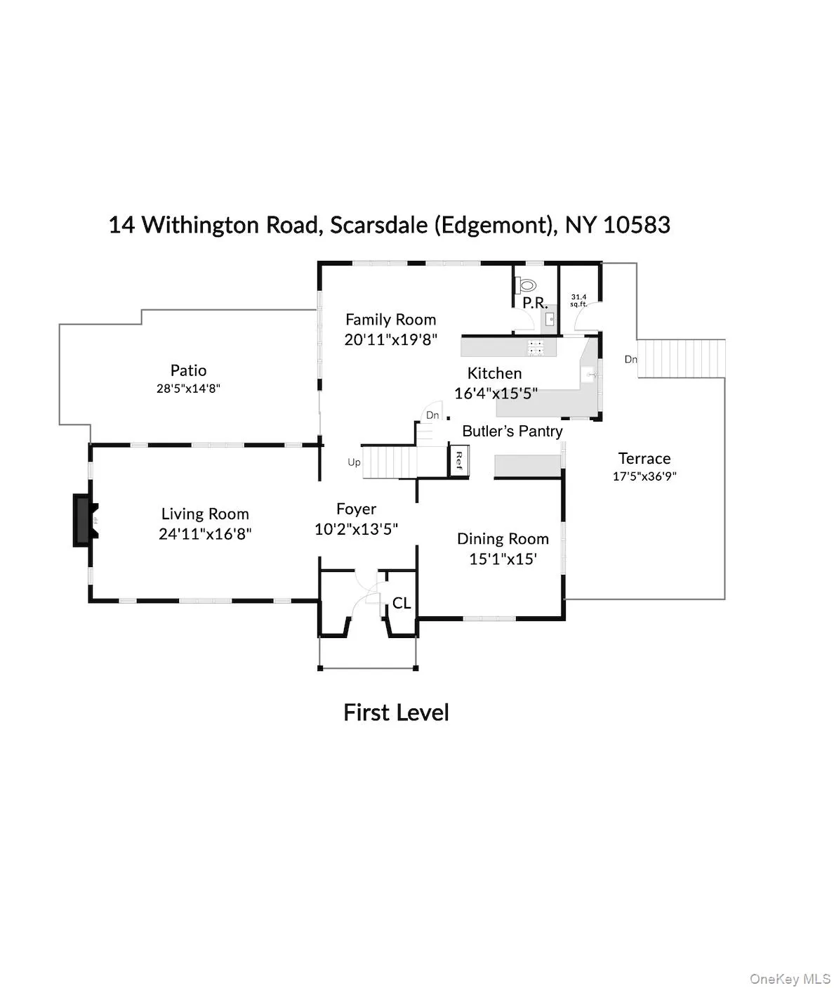 First level floor plan. First level floor plan.