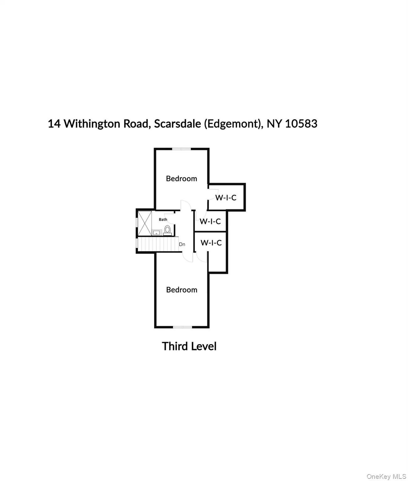 Third level floor plan. Third level floor plan.
