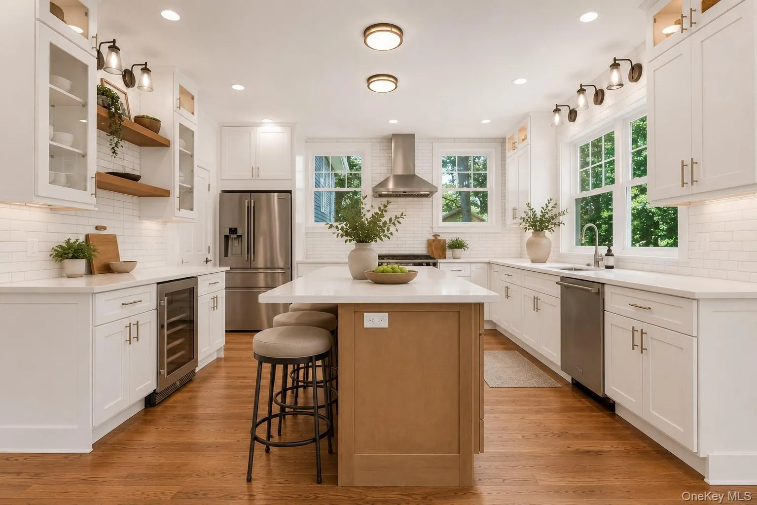 Open Kitchen with walk in pantry and stainless steel appliances Open Kitchen with walk in pantry and stainless steel appliances