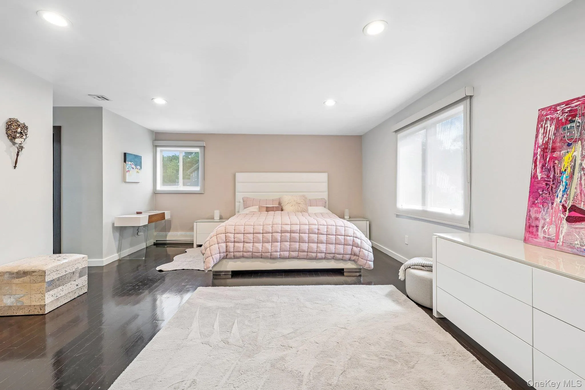 Primary ensuite is approx 350 sq ft. Walnut hardwood floors, recessed lighting, luxury full bath, 2 walk-in closets and a sauna Primary ensuite is approx 350 sq ft. Walnut hardwood floors, recessed lighting, luxury full bath, 2 walk-in closets and a sauna