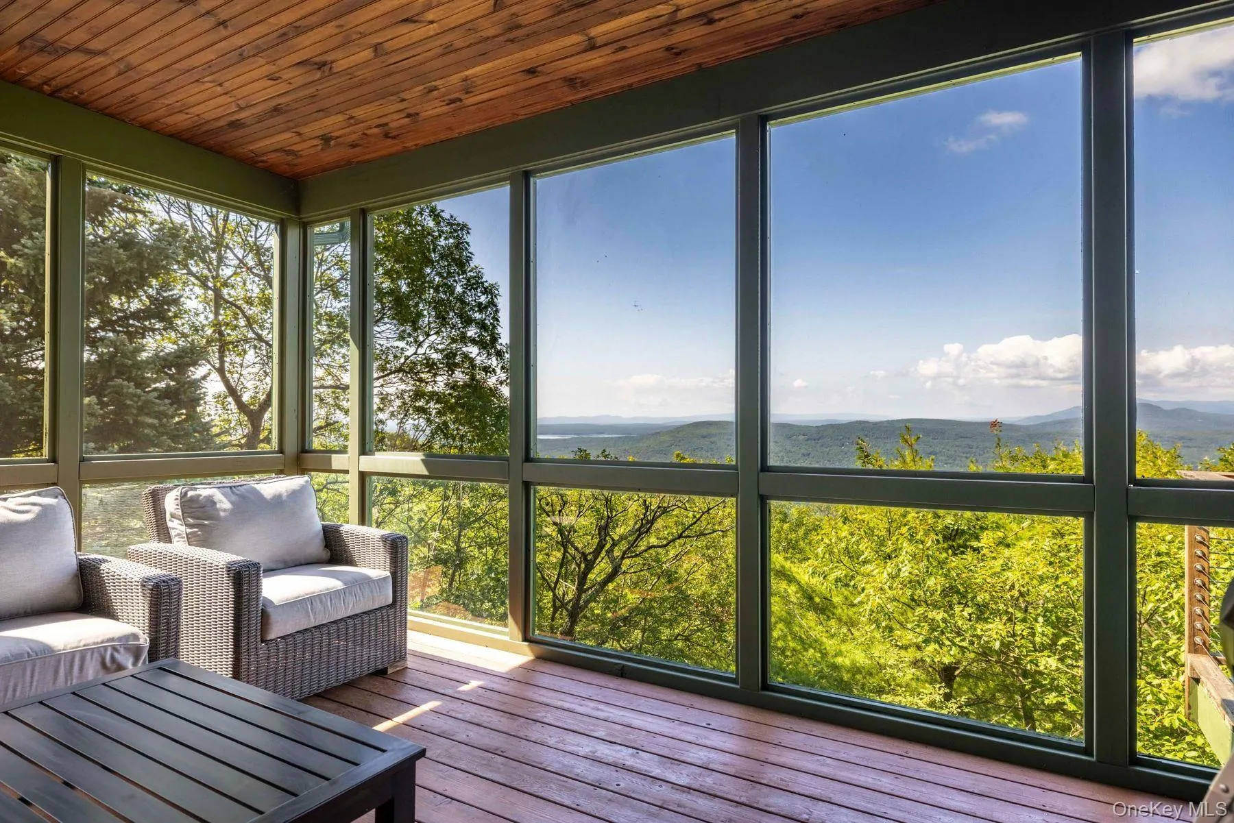 Screened in deck Screened in deck