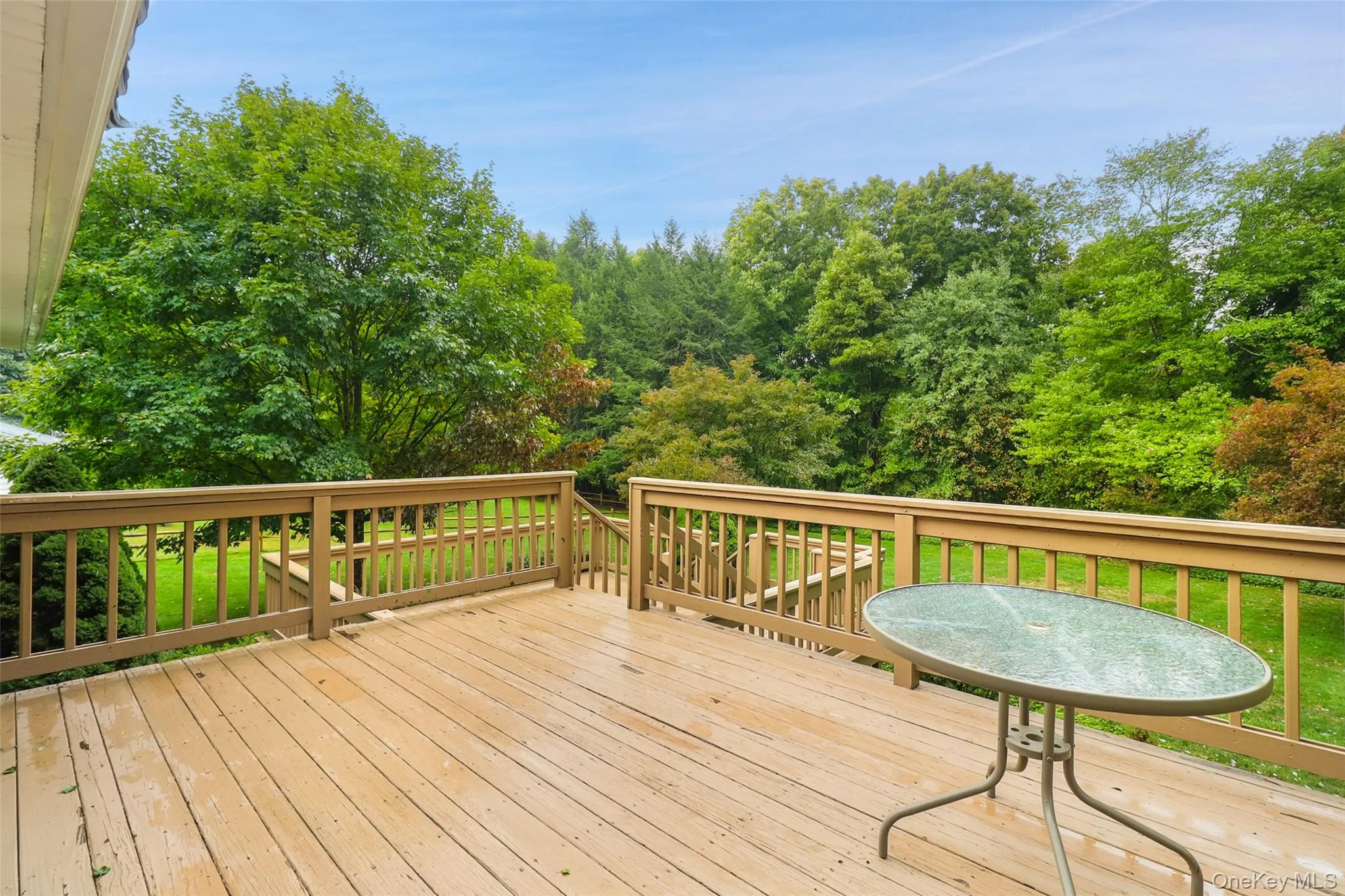 Multi-level Deck off kitchen with electric awning Multi-level Deck off kitchen with electric awning