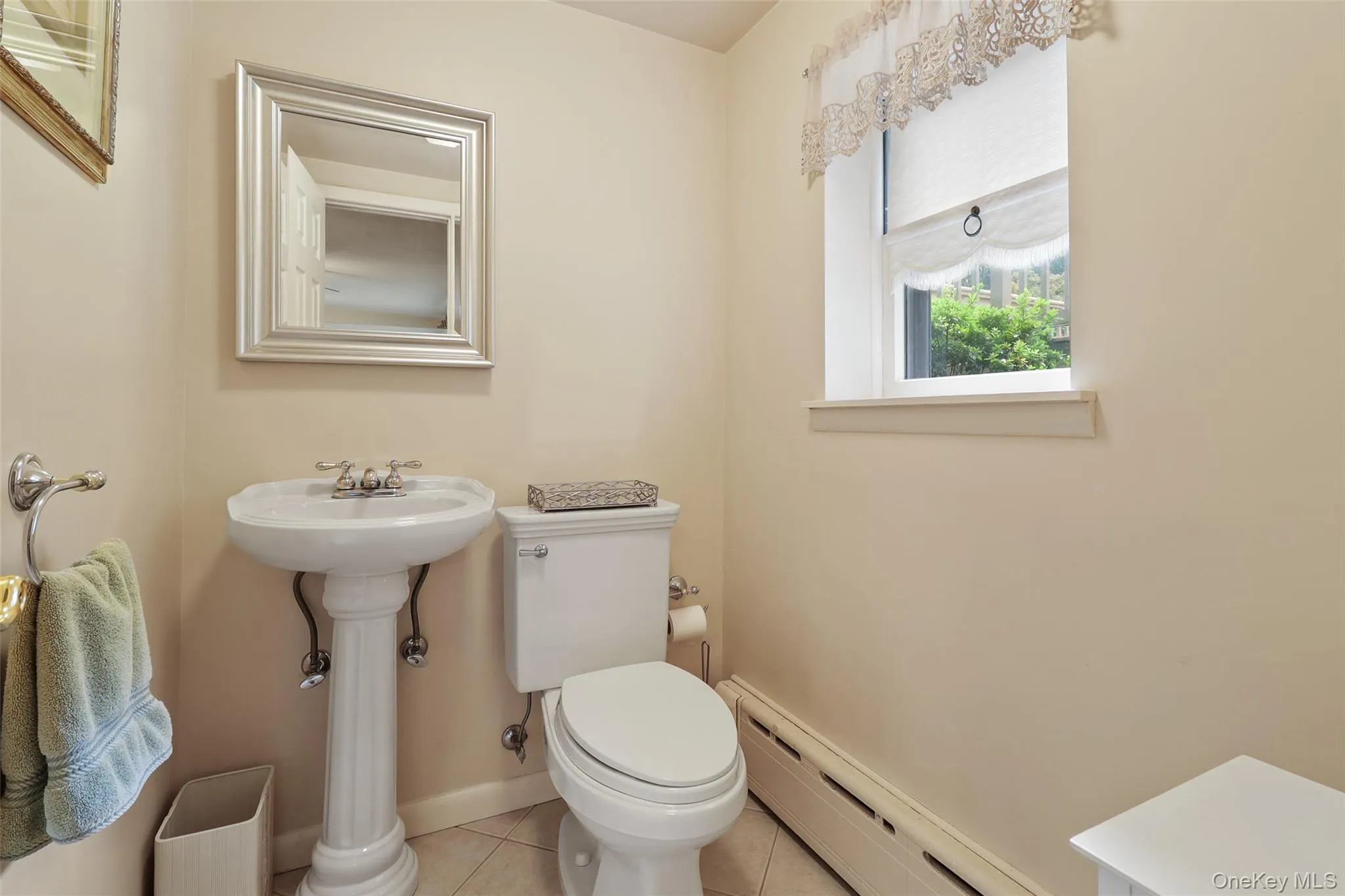 Lower level powder room Lower level powder room