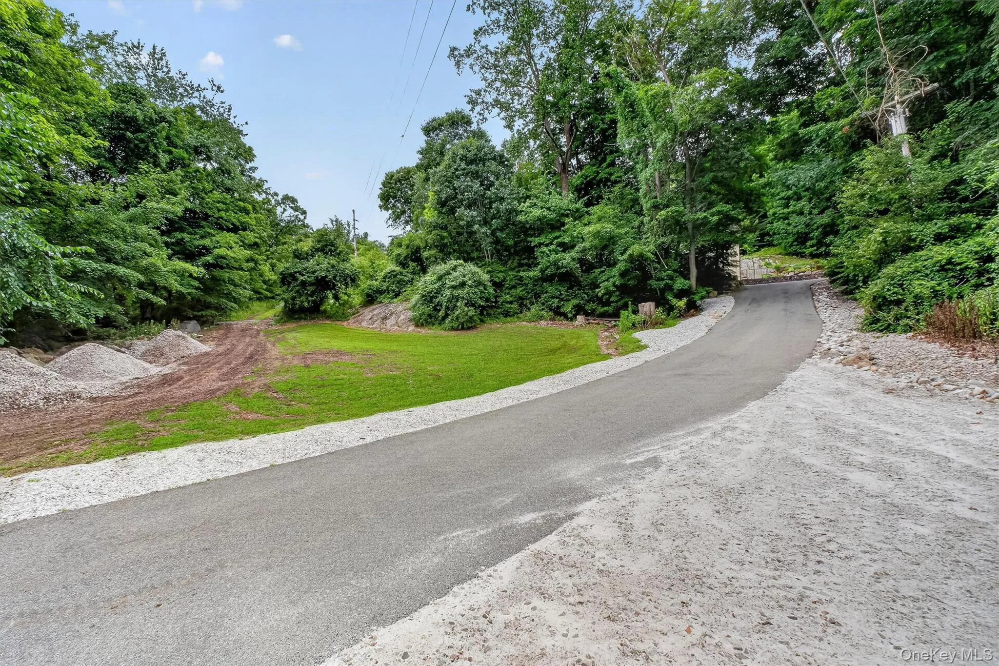 Long winding driveway. Long winding driveway.