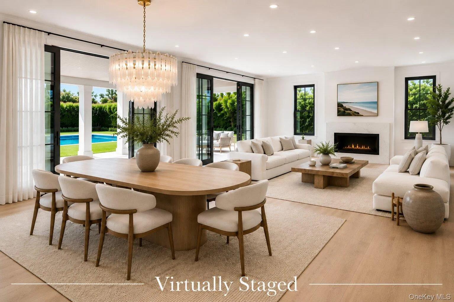 Virtually Staged Living & Dining Virtually Staged Living & Dining