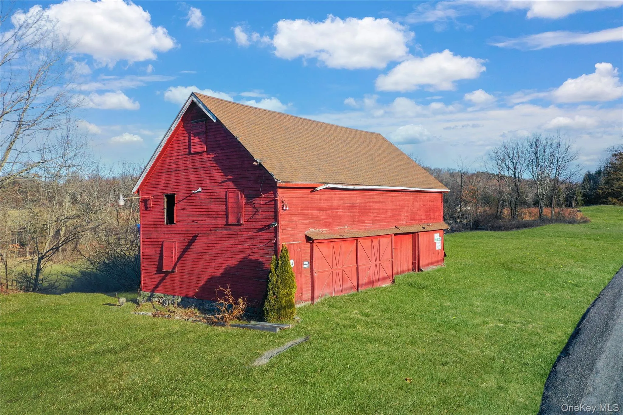 View of barn with a lawn View of barn with a lawn