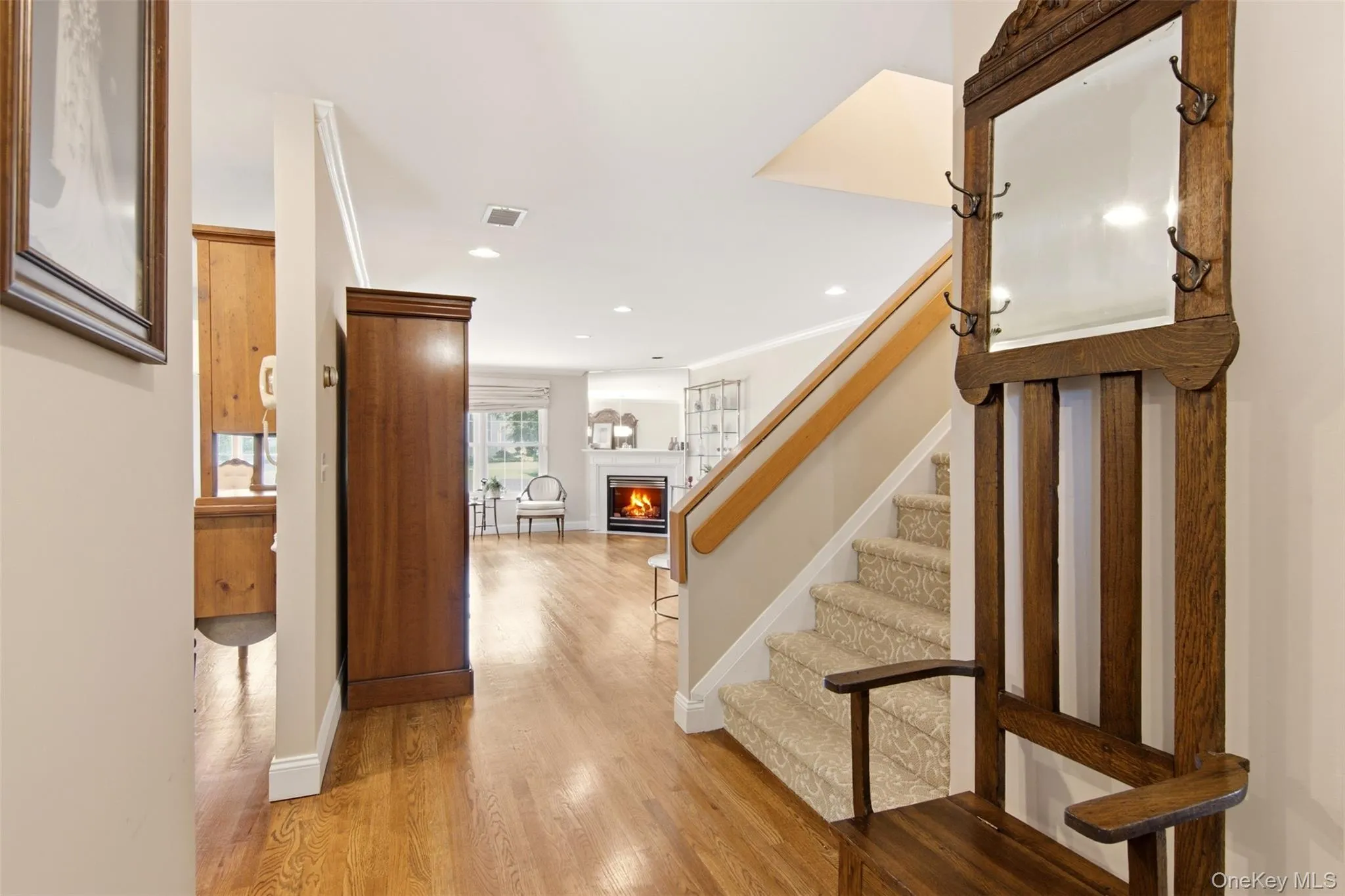 Entry leads into living area and kitchen Entry leads into living area and kitchen