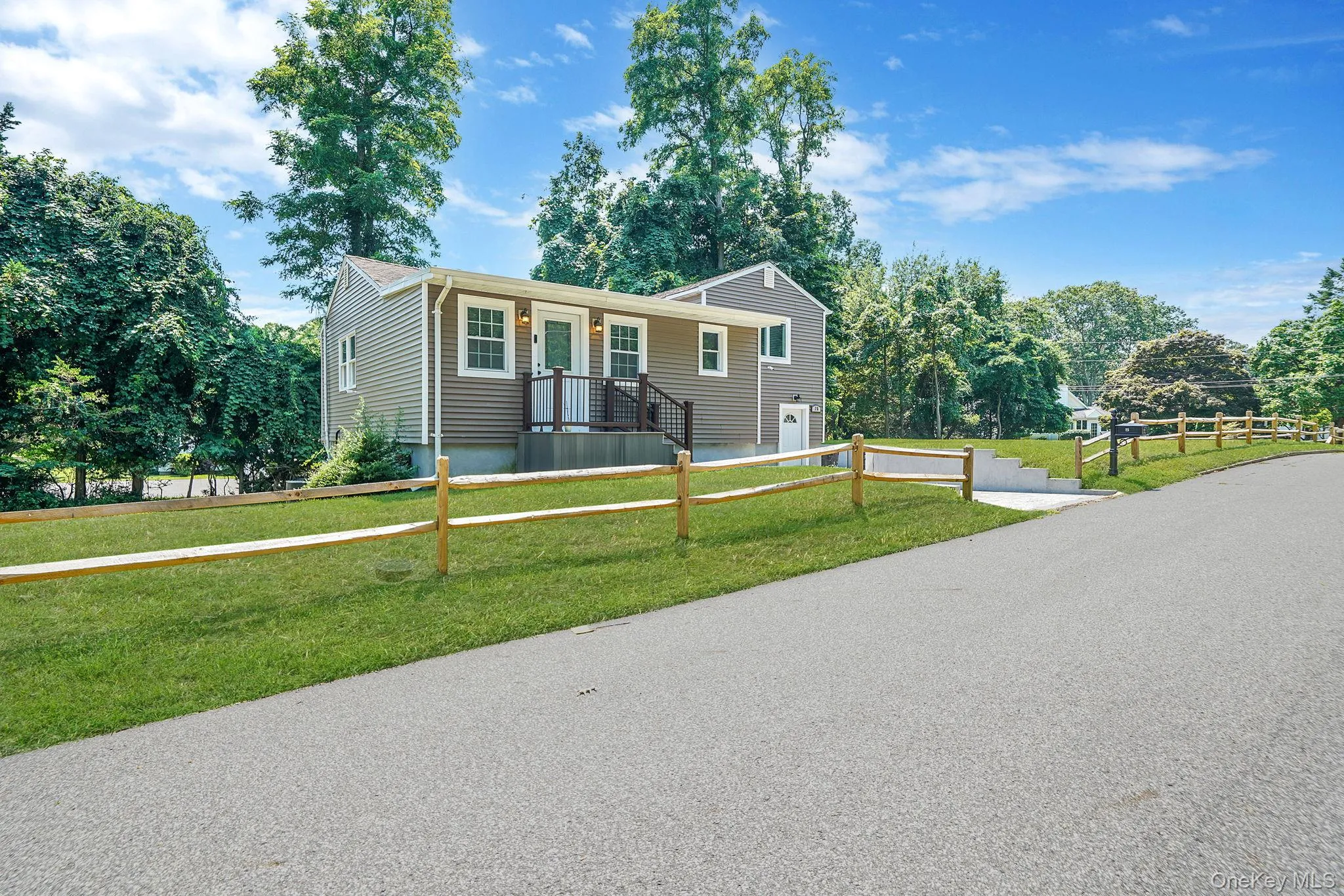 View of front of property with a fenced front yard View of front of property with a fenced front yard