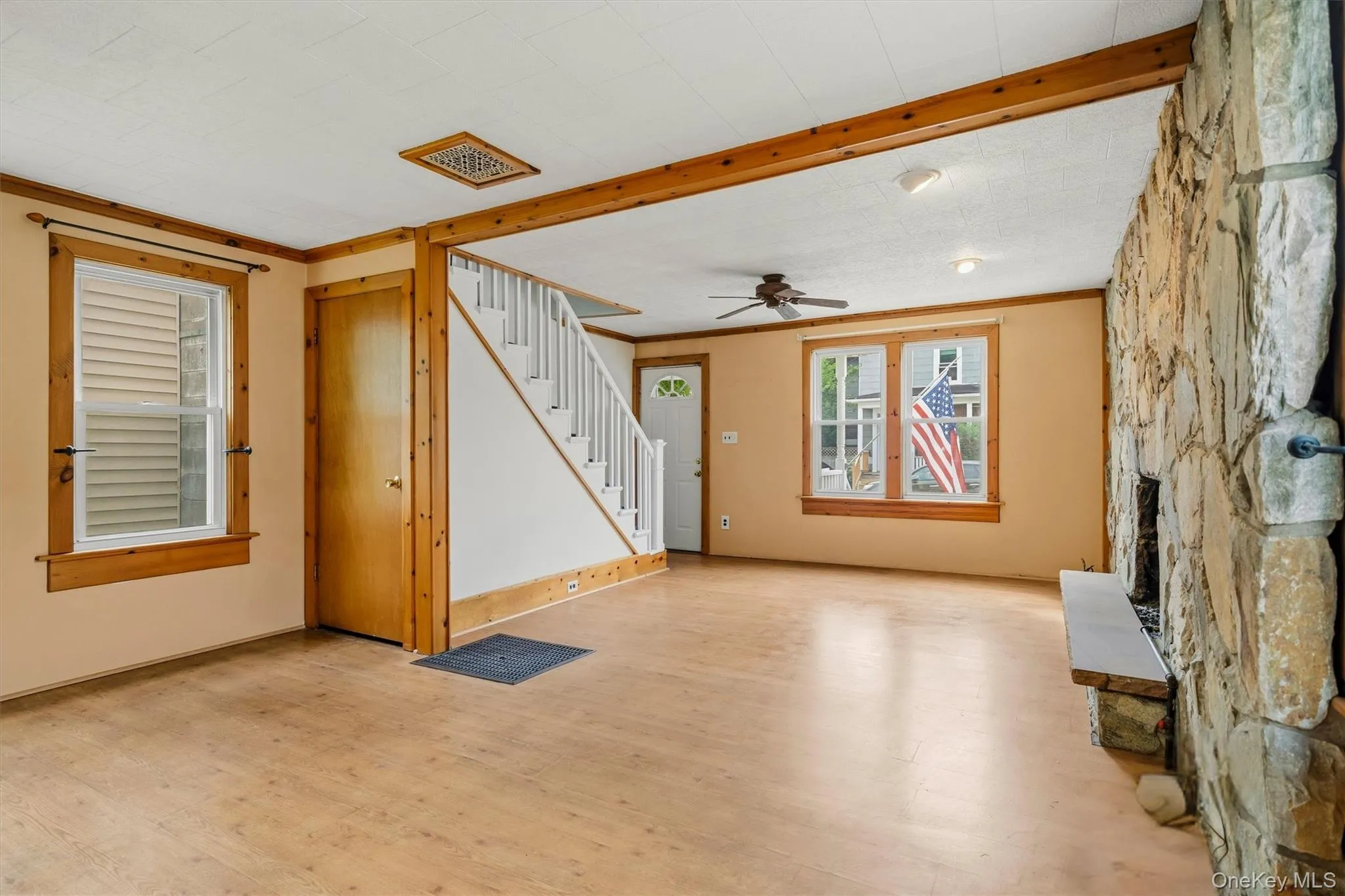 View into living room from dining room View into living room from dining room