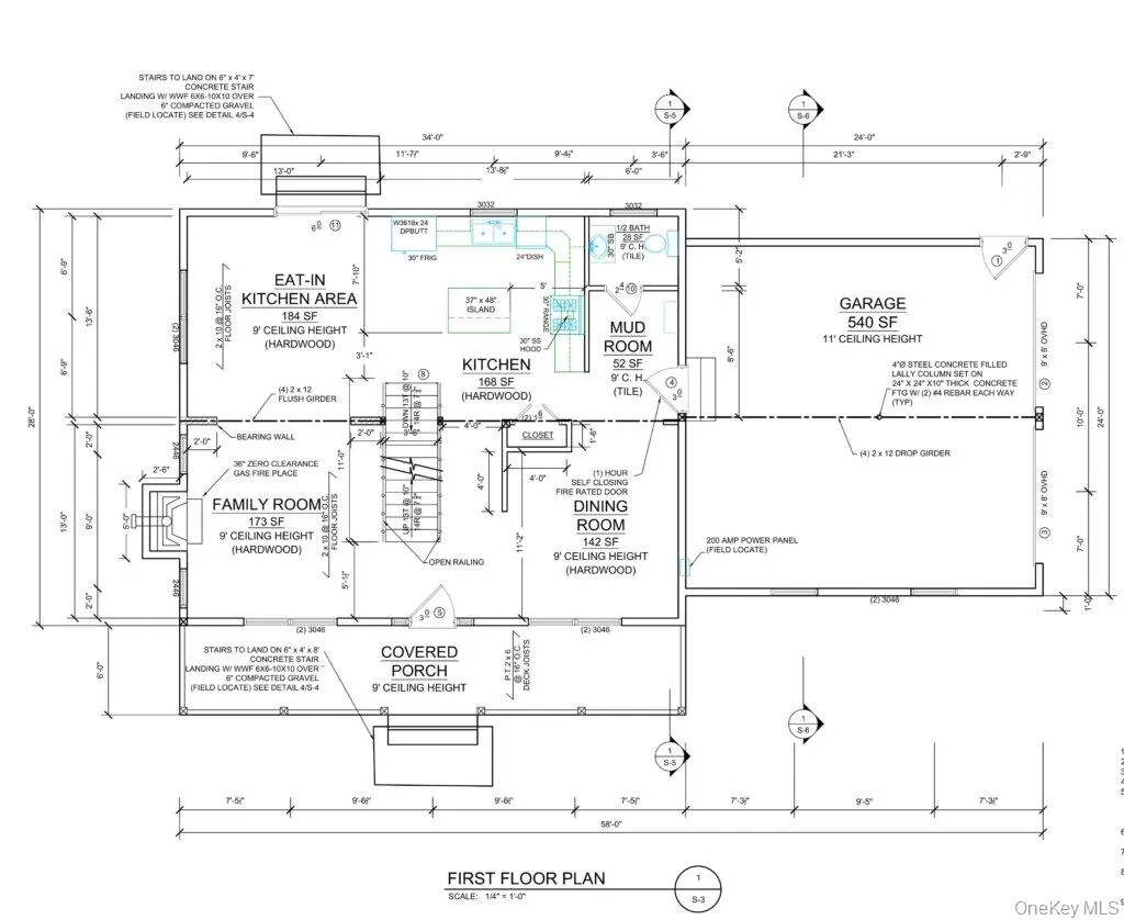 Plan Page Depicting First Floor of Structure Plan Page Depicting First Floor of Structure