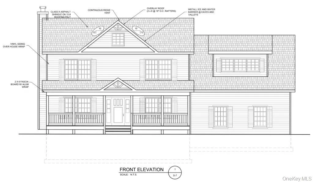 Plan Page Depicting Front of Structure Plan Page Depicting Front of Structure
