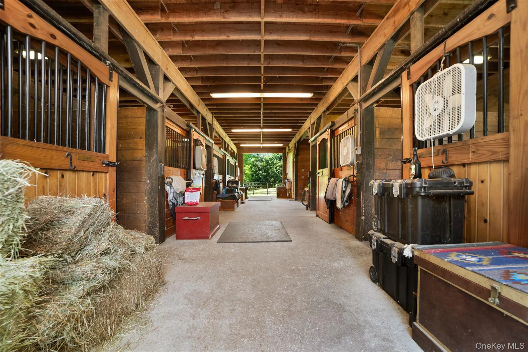 Inside view of 6 stall barn Inside view of 6 stall barn