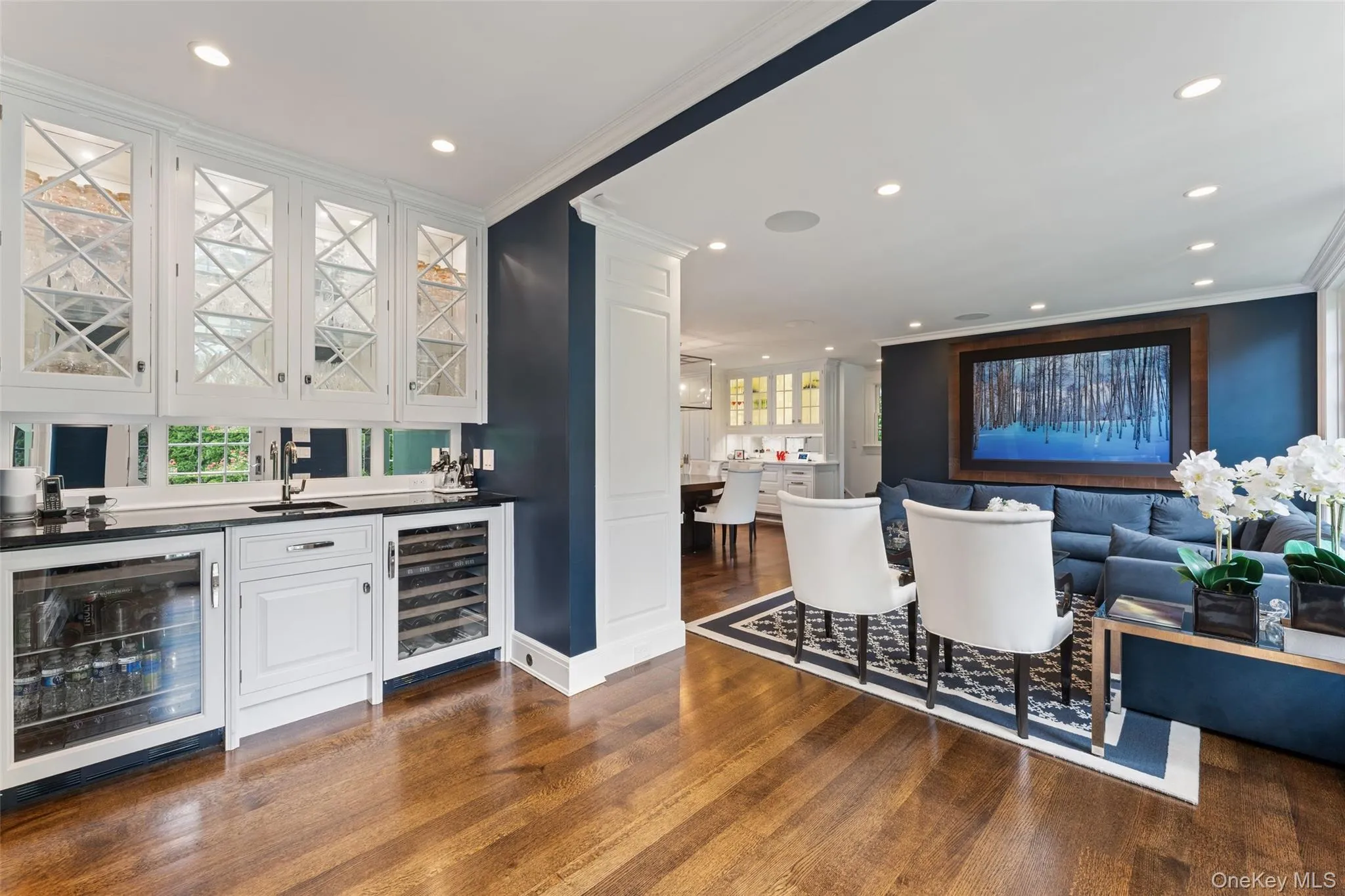 Butlers pantry with wine and beverage fridge Butlers pantry with wine and beverage fridge