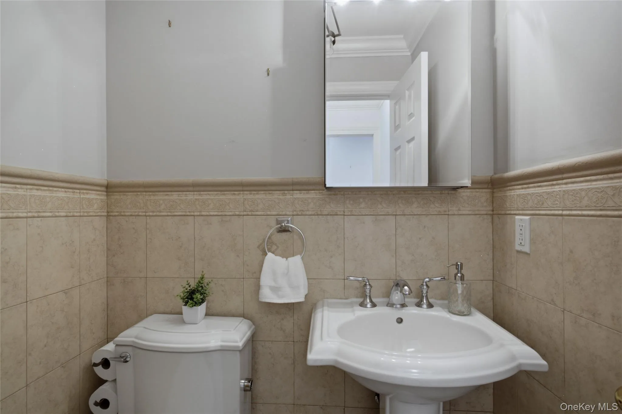 First floor powder room. First floor powder room.