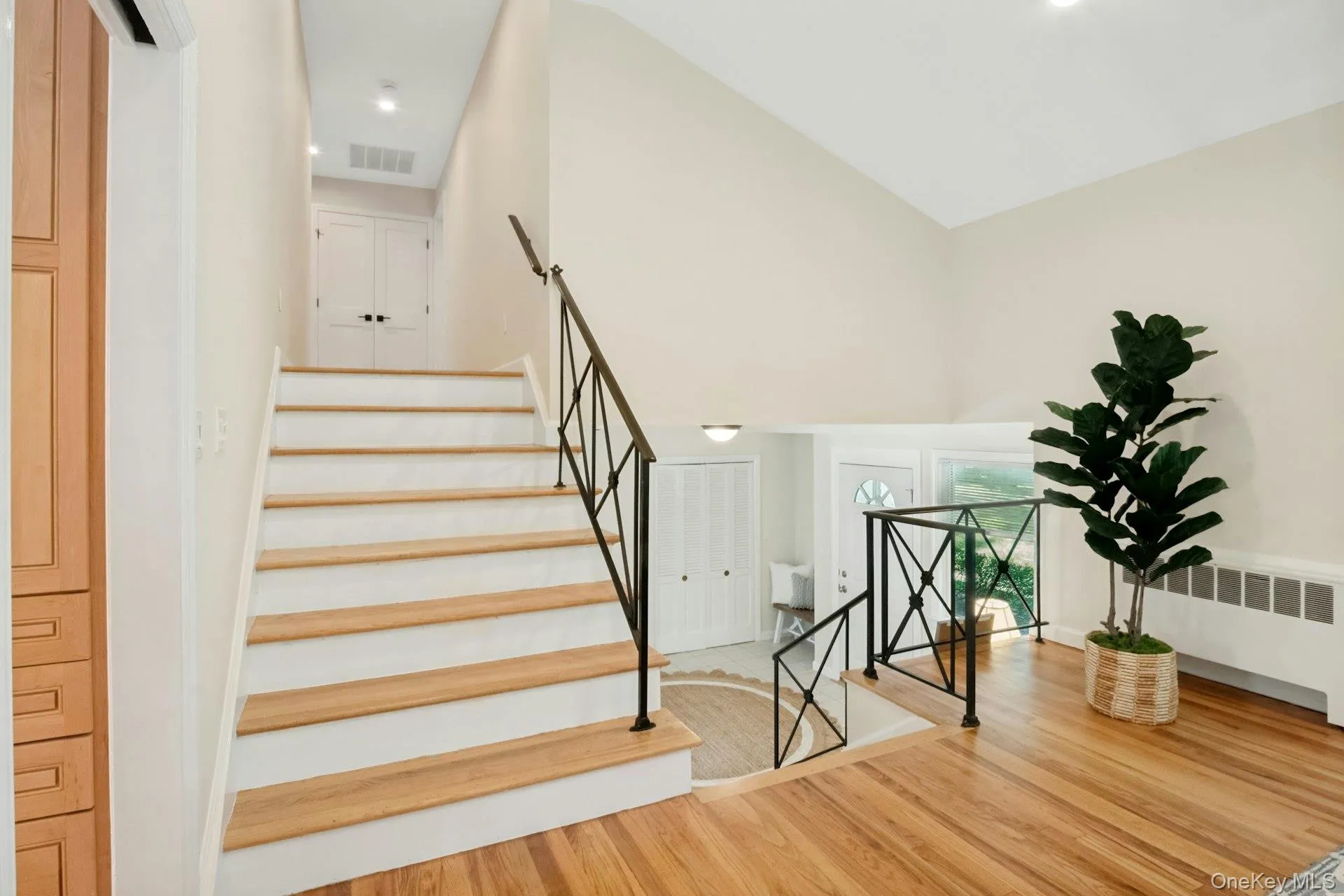 Just a few steps up to the upper level and bedrooms. Just a few steps up to the upper level and bedrooms.