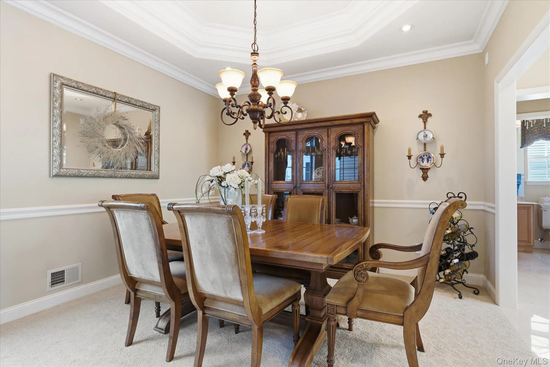 Formal Dining Room with Tray Ceilings Formal Dining Room with Tray Ceilings