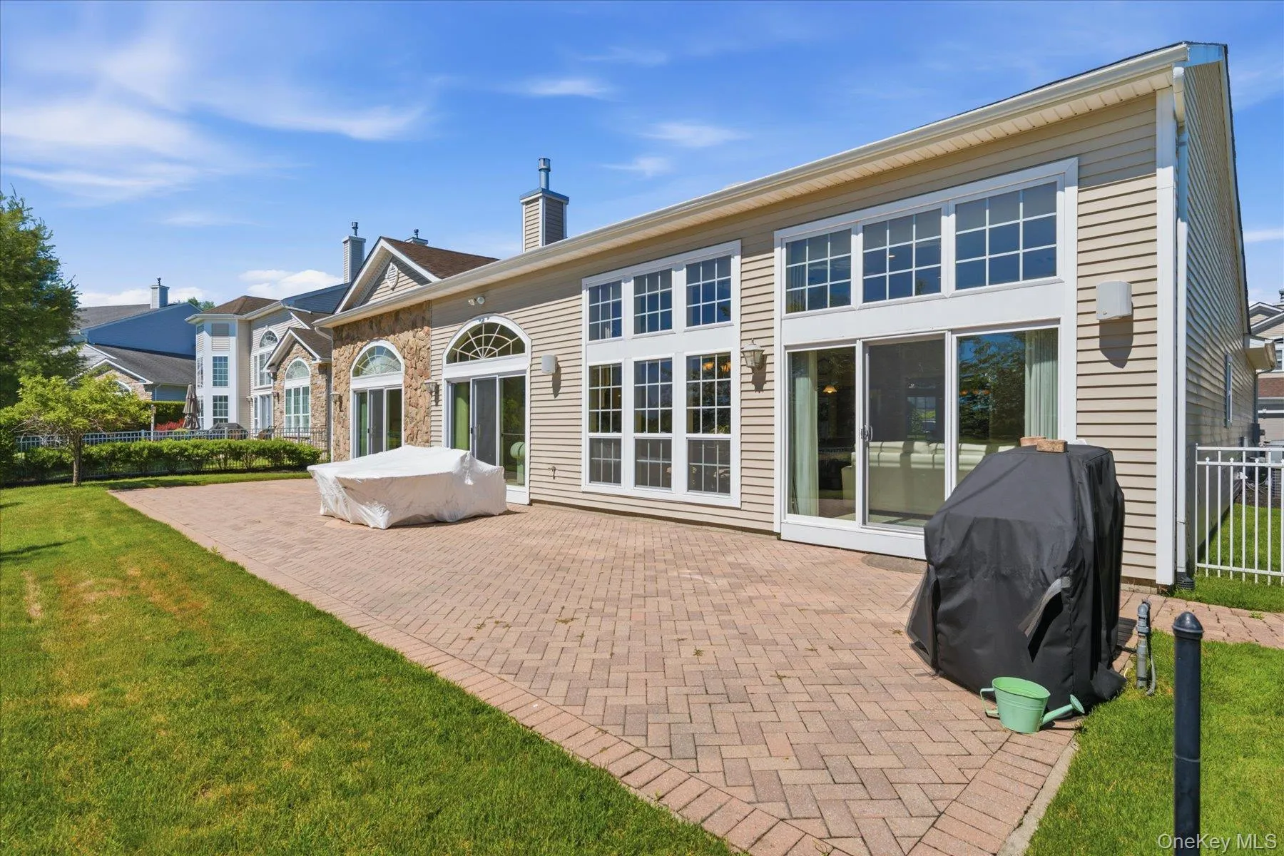 Large Paver Patio overlooking golf course Large Paver Patio overlooking golf course