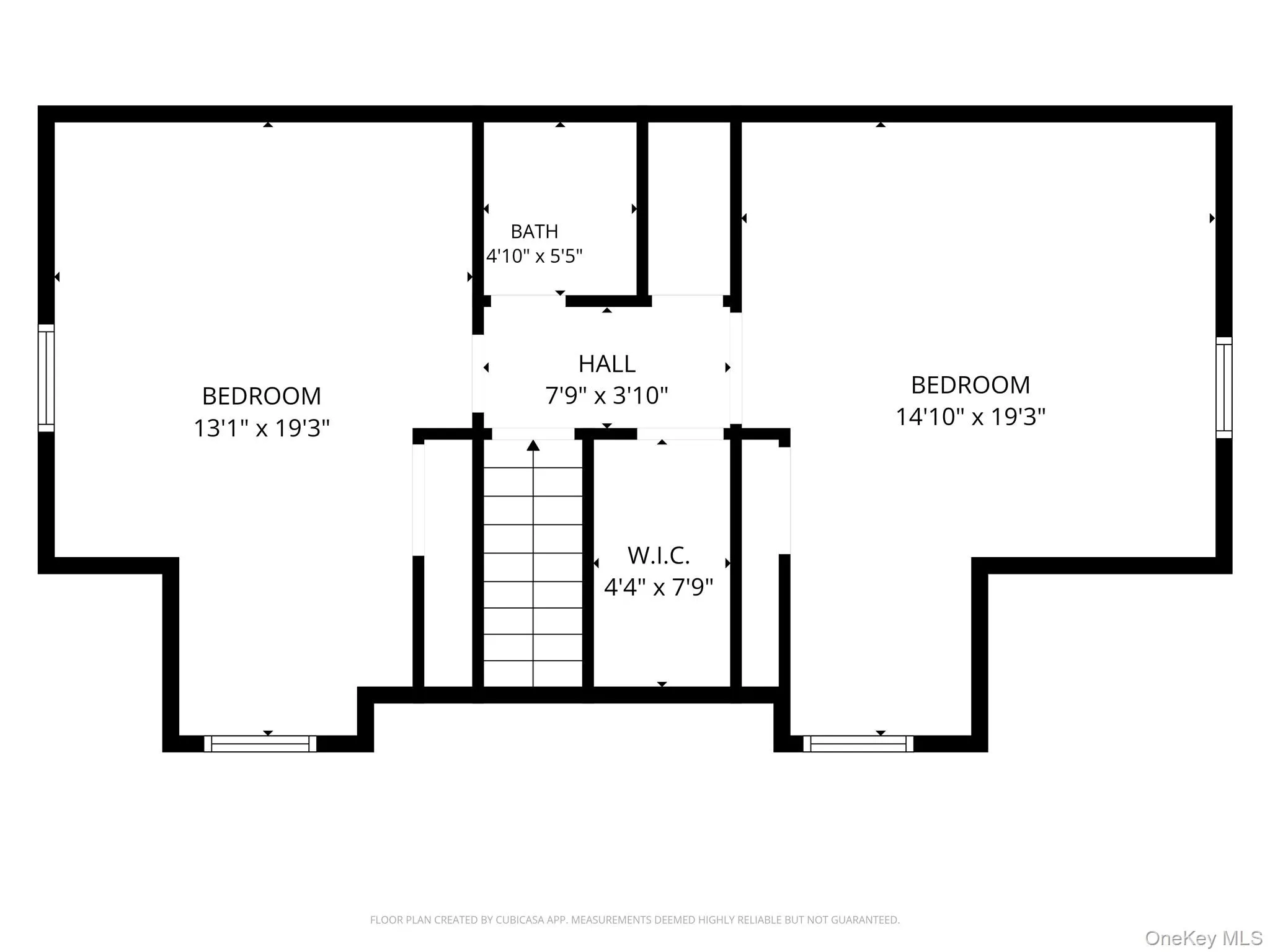 Floor plan of the second level. Floor plan of the second level.