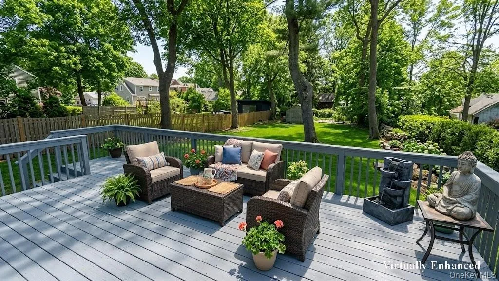 Virtually staged deck. Virtually staged deck.