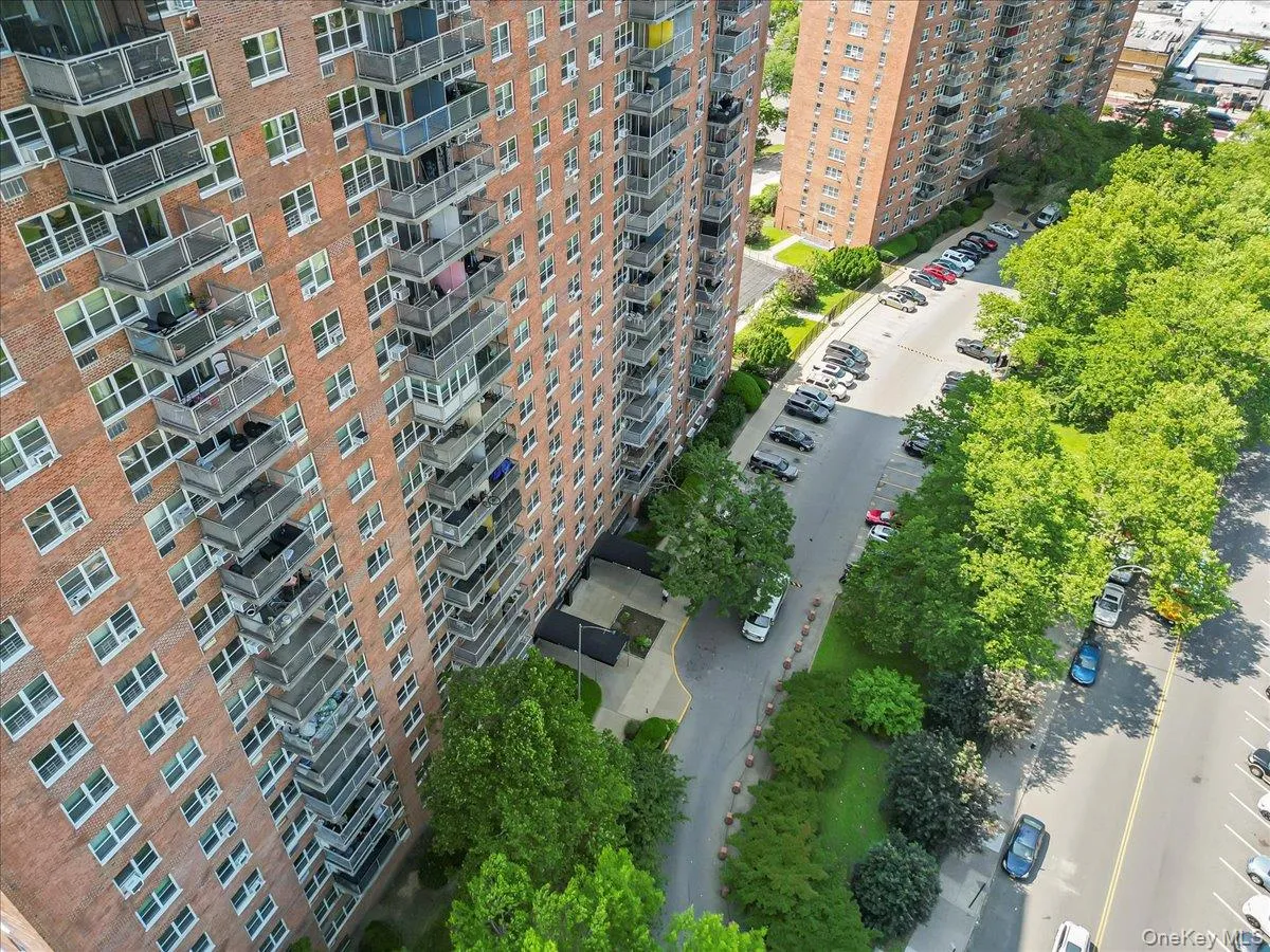 Bird's eye view of apartment complex / building Bird's eye view of apartment complex / building